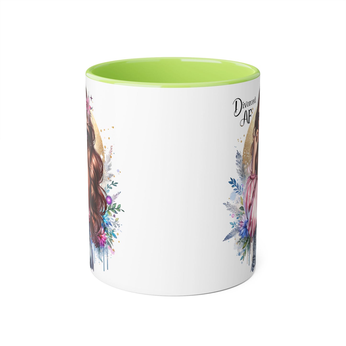 Empowered Diva Mug-Divorced AF, 11oz - Dreamy Floral Design, Perfect Gift for Divorced Friends, Birthday, Self-Care, Coffee Lovers