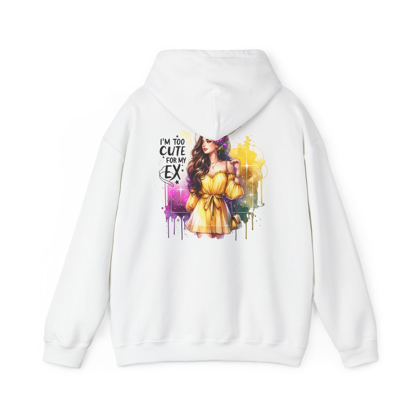 Cute & Stylish Hoodie for EXes, Unisex Sweatshirt, I'm Too Cute For My Ex Perfect for Casual Wear, Gifts, Seaside Retreats, Celebrating Friendships