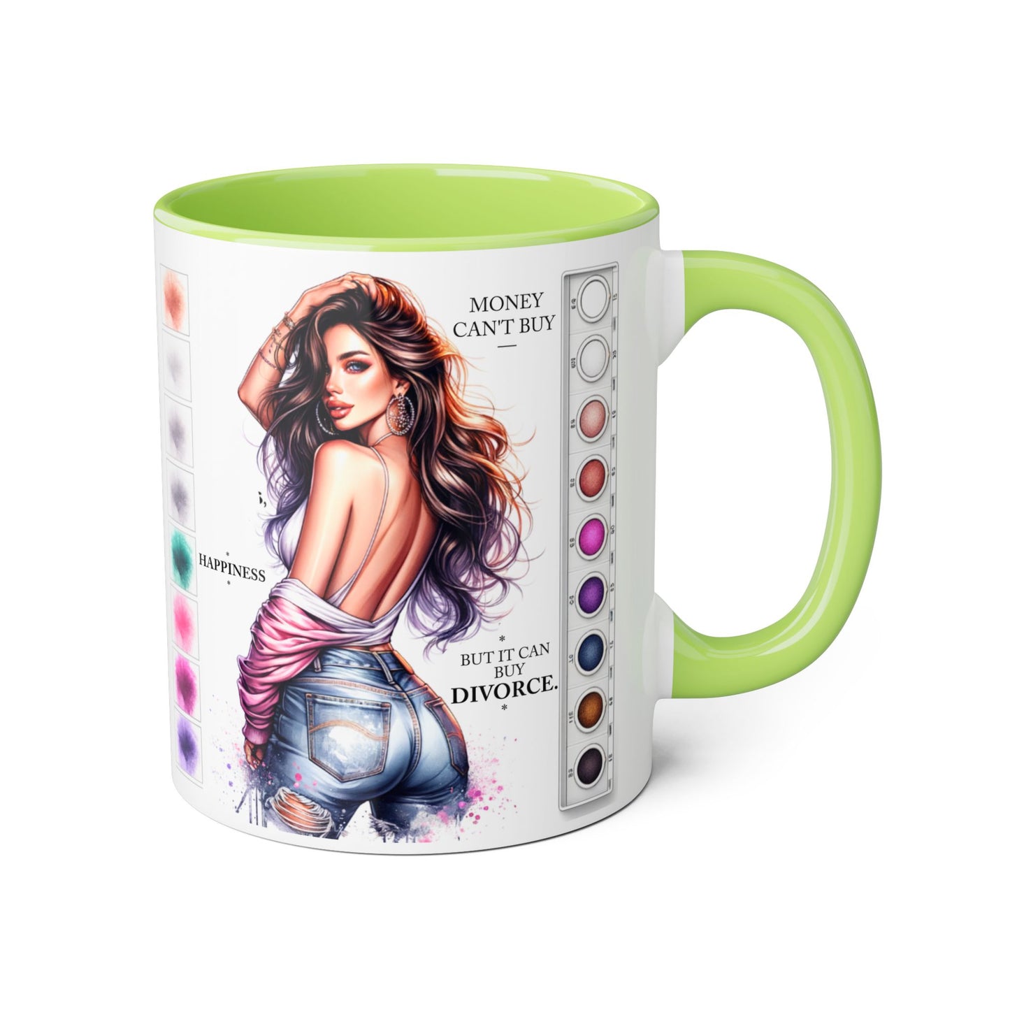 Money Can't Buy Happiness But It Can Buy Divorce Humoristic Mug, Funny Coffee Cup for Women, Gift for Best Friend, Brighten Your Day with Laughs, Inspirational Drinkware