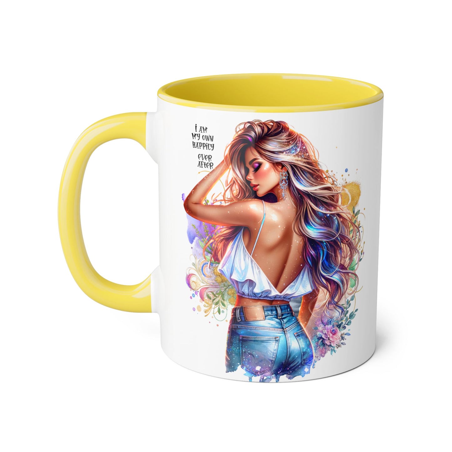Colorful Inspirational Accent Mug - "I Am My Own Happily Ever After "