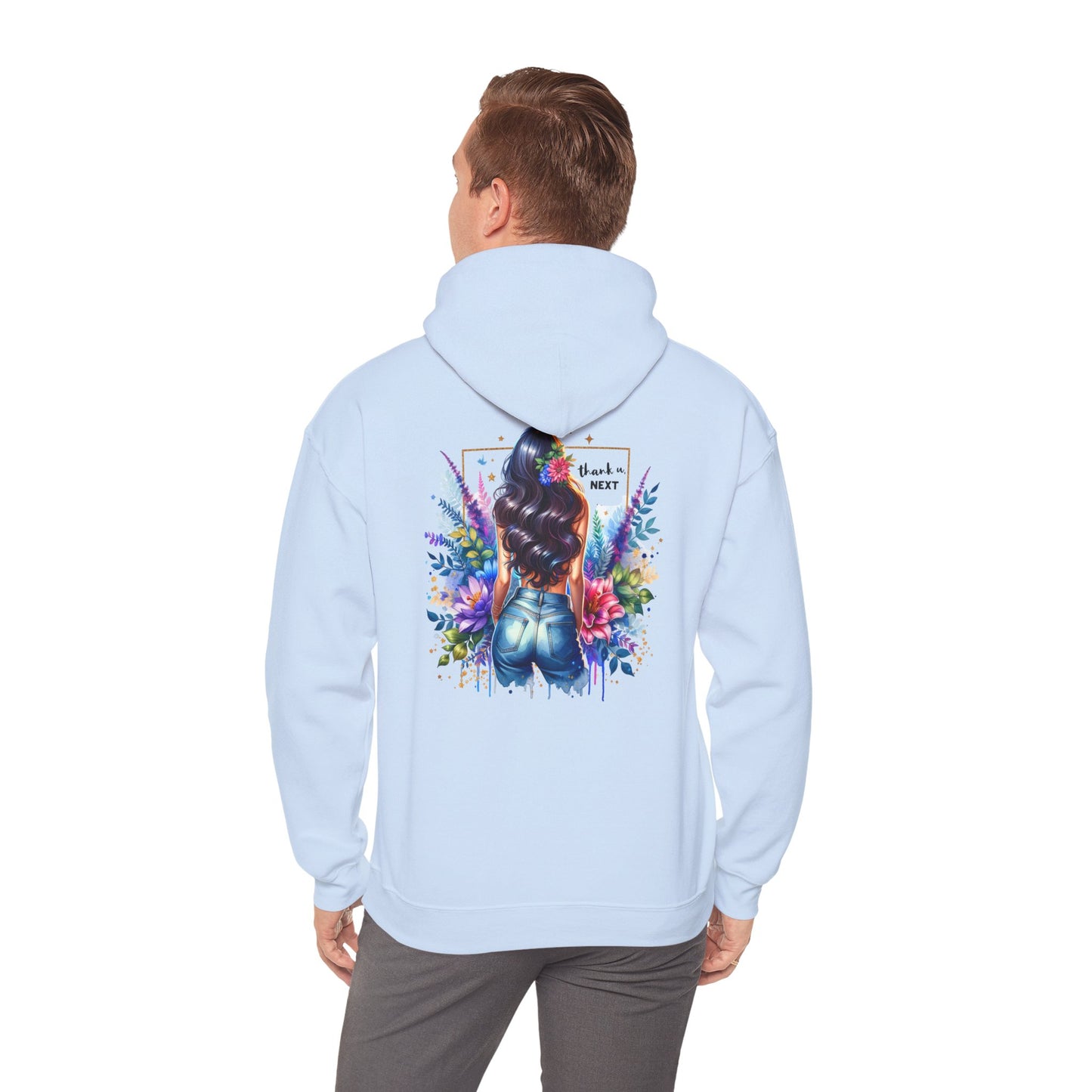 Thank U, Next Colorful Artistic Hooded Sweatshirt for Creative Souls, Stylish Gift for Art Lovers, Cozy Casual Wear, Unique Sweatshirt, Vibrant Hoodie