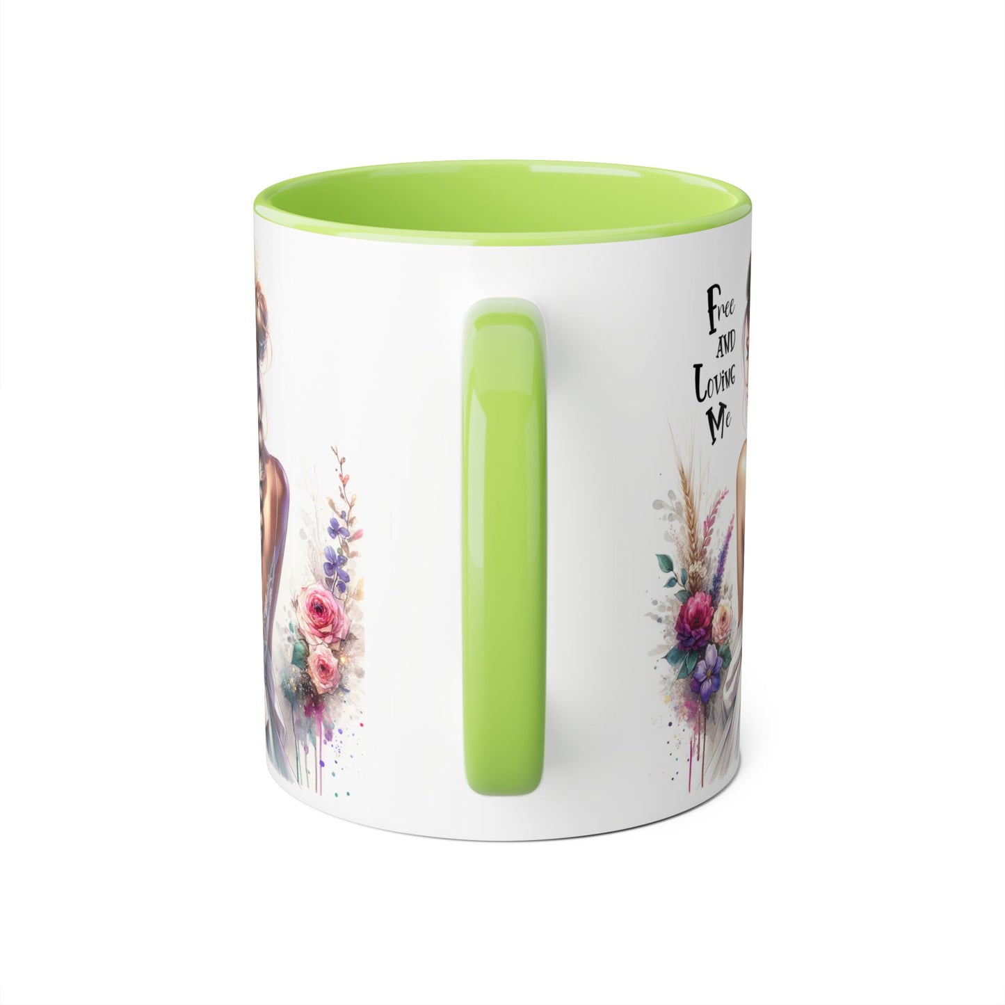 Bohemian Accent Mug with Floral Design | Free and Loving Me | Perfect Gift for Her, Wedding, or Everyday Use