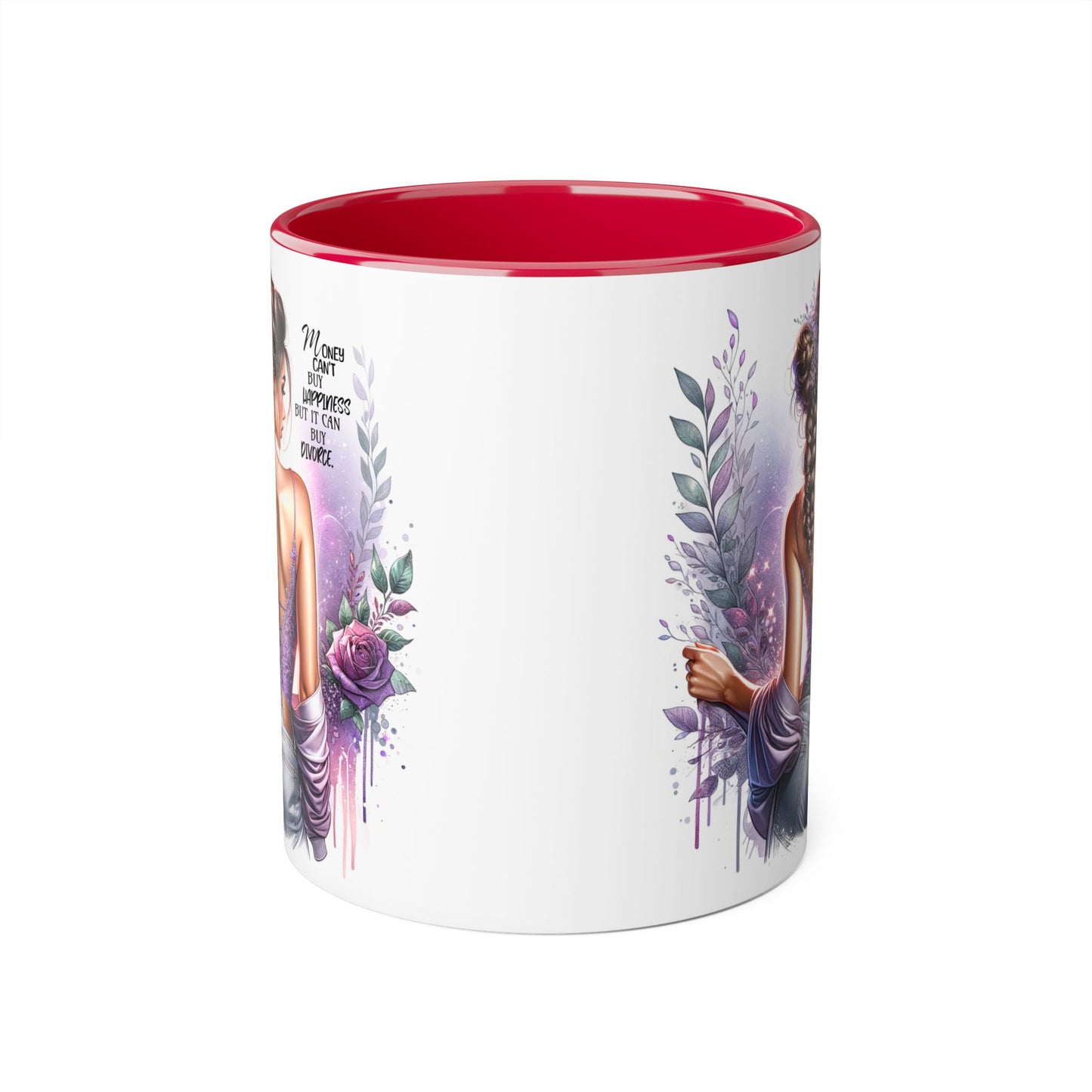 Money Can't Buy Happiness But It Can Buy Divorce Humoristic Artistic Affirmation Mug, Limitless Potential Coffee Cup, Inspirational Gift for Her, Motivational Drinkware, Empowerment Mug
