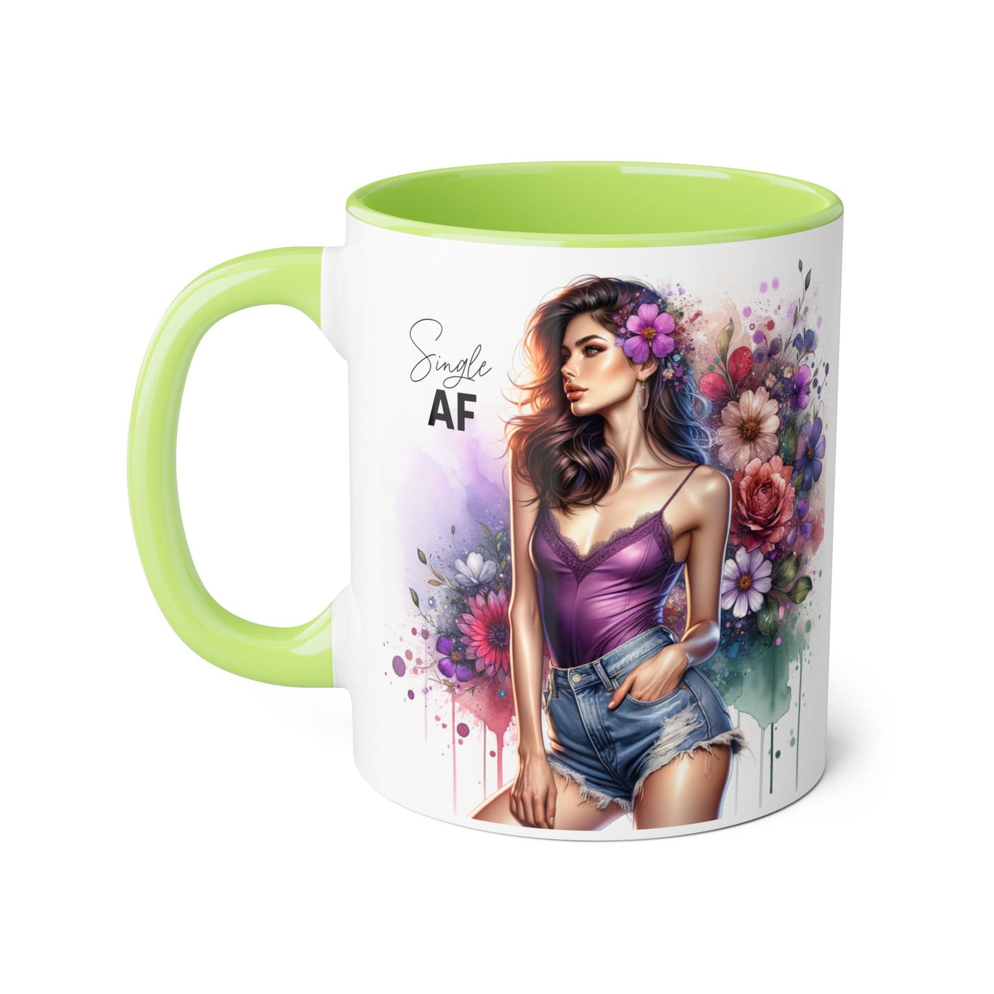 Floral Art Mug with Sassy Quote, Coffee Cup for Gifts, Tea Lovers, Home Decor, Mother's Day, Birthday