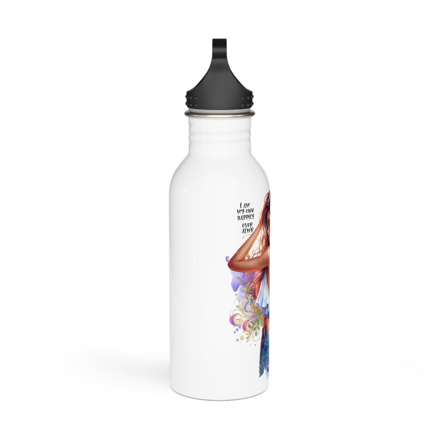 I Am My Own Happily Ever After Artistic Stainless Steel Water Bottle - Inspirational Design for Everyday Use