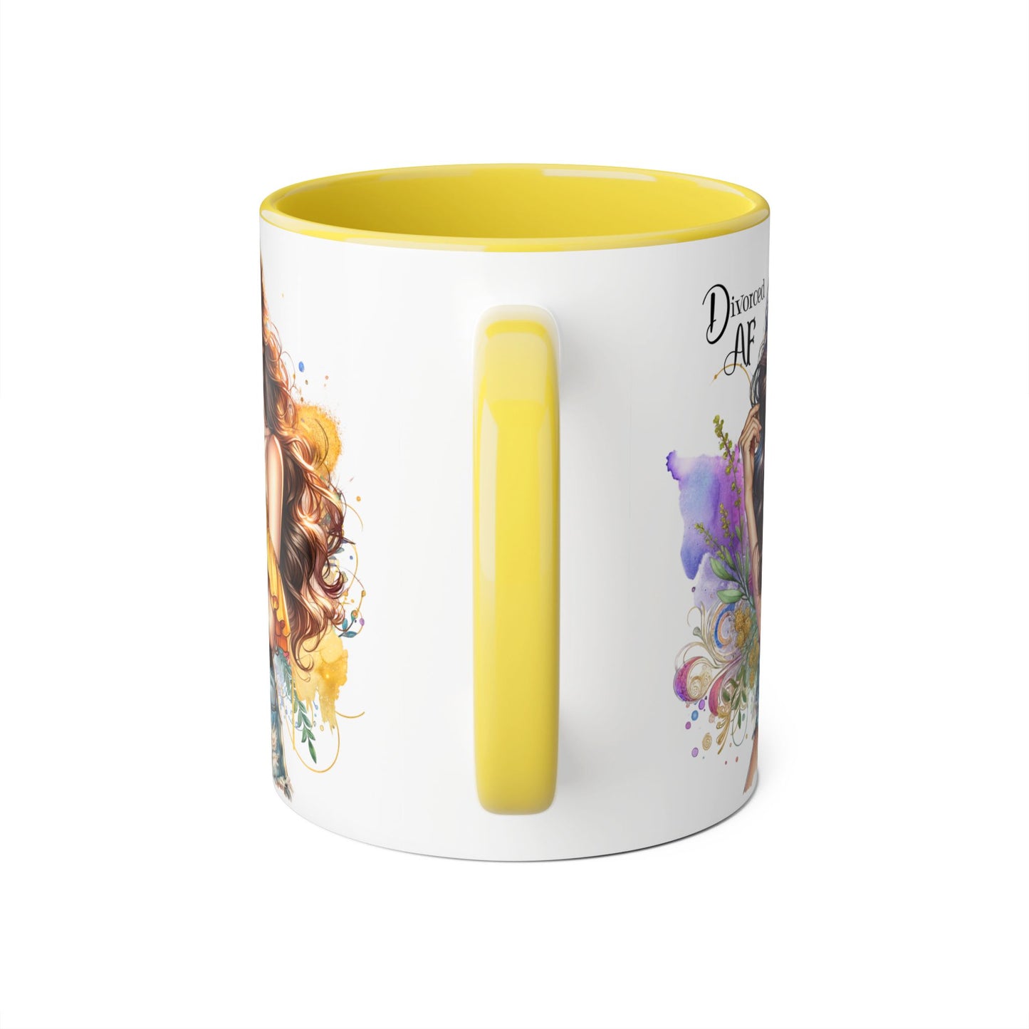 Divorced AF Accent Mug – Perfect for Coffee Lovers, Gift for Divorce Celebration, Sassy Mug, Unique Coffee Cup, Empowering Drinkware