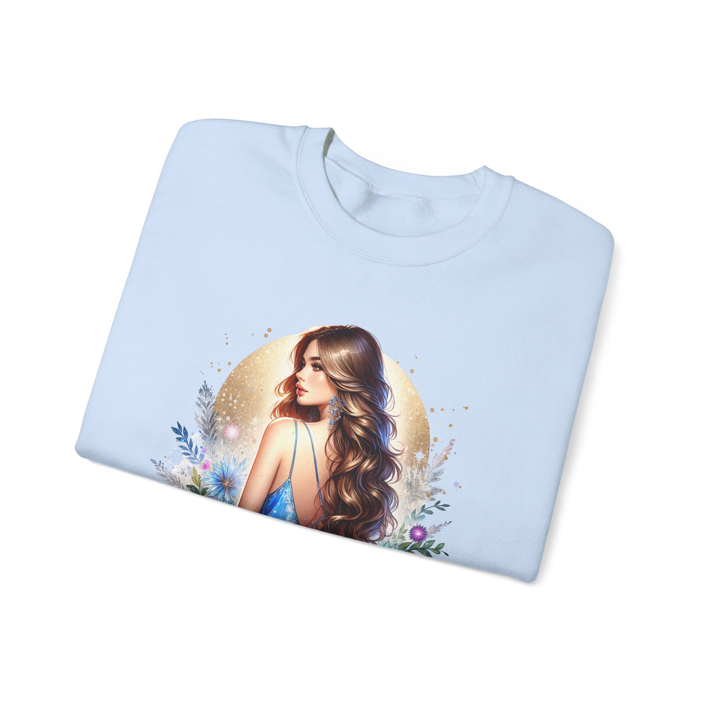I'm Too Cute For My Ex Artistic Floral Crewneck Sweatshirt with Elegant Woman Design, Cozy Pullover, Gift for Her, Trendy Apparel, Perfect for Everyday Wear