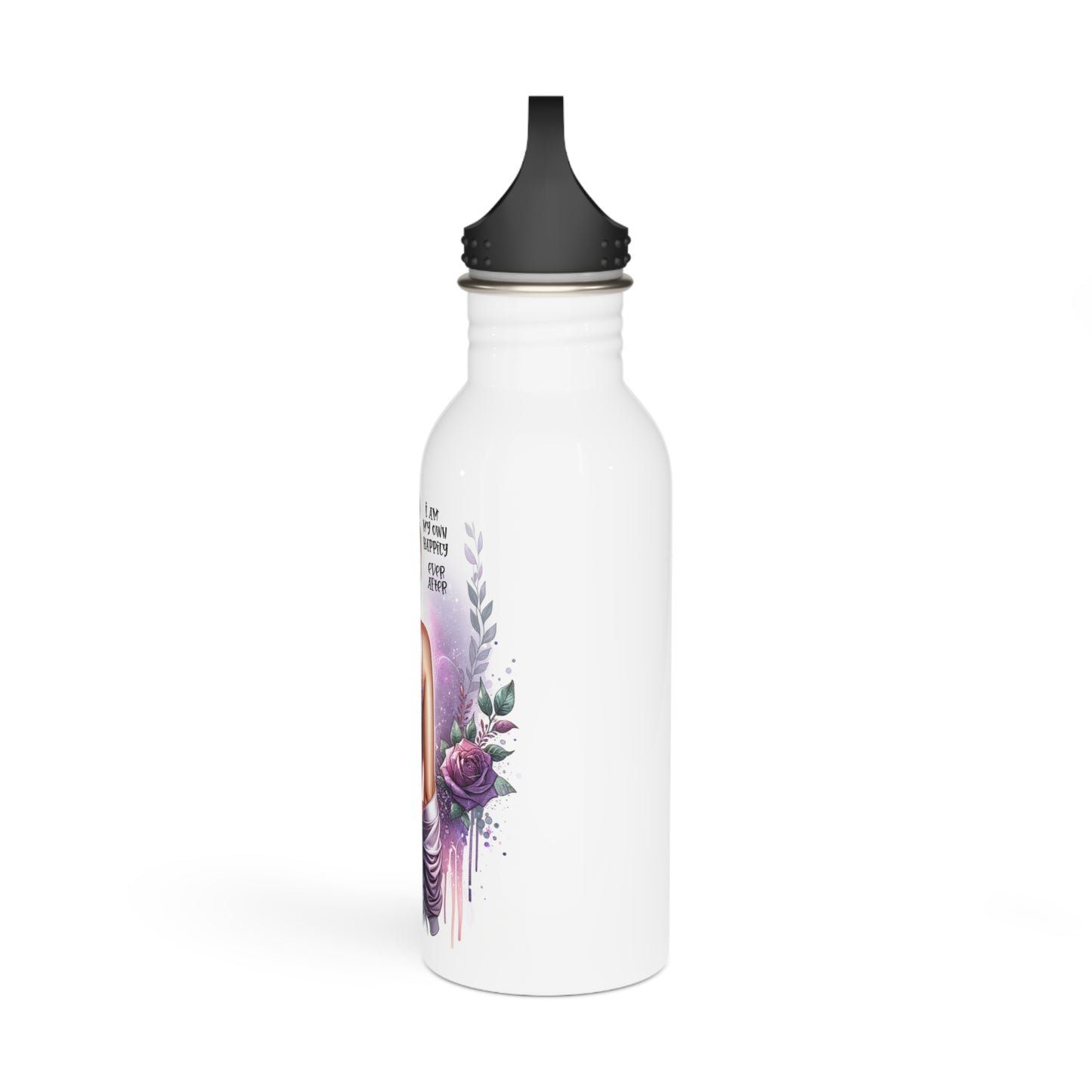 Artistic Stainless Steel Water Bottle - 'I Am My Own Happily Ever After '