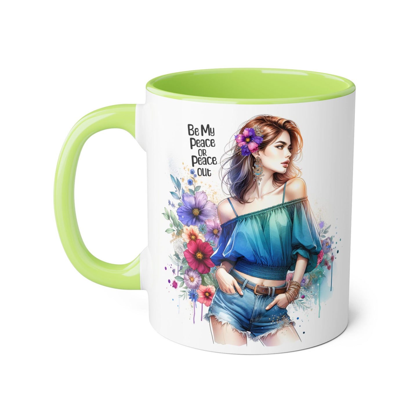 Be My Peace or Peace Out Accent 11oz Mug