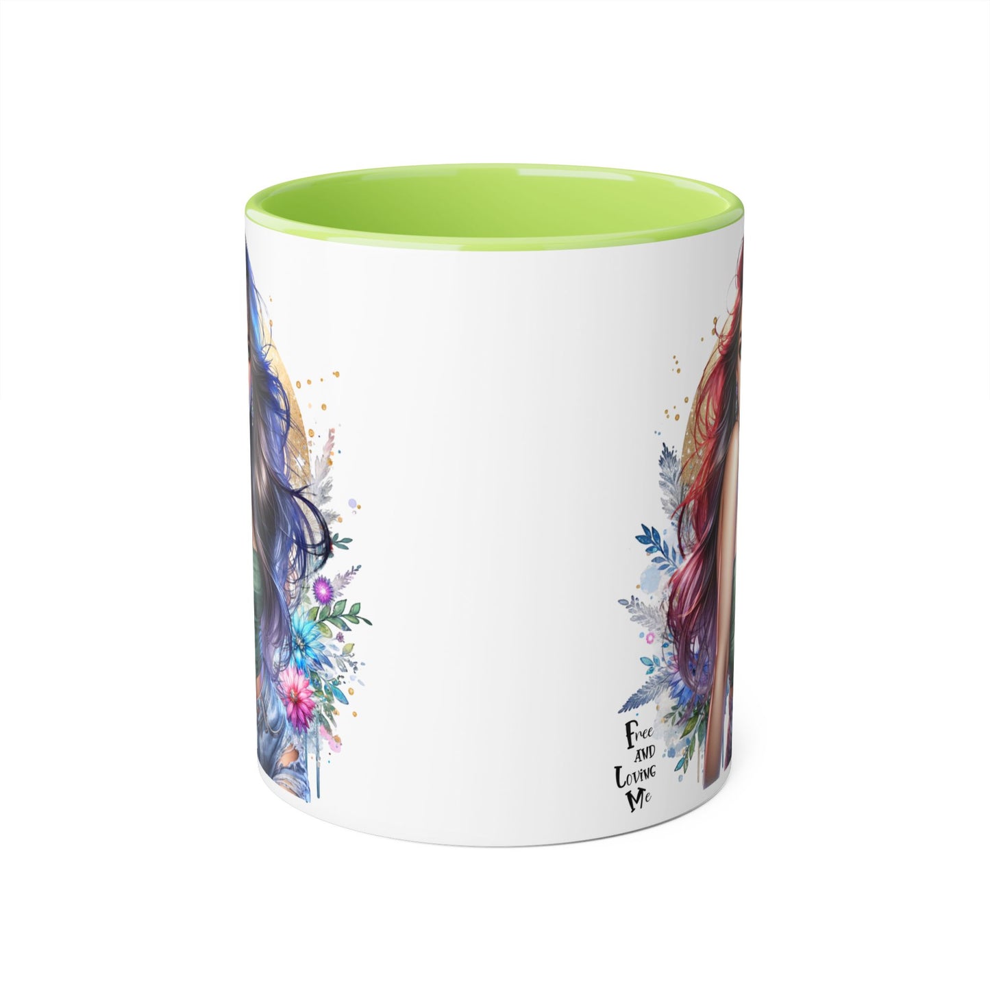 Bohemian Accent Mugs, Artistic Coffee Cup, Colorful Floral Mug, Gift for Her, Unique Art Collection, Cozy Vibe