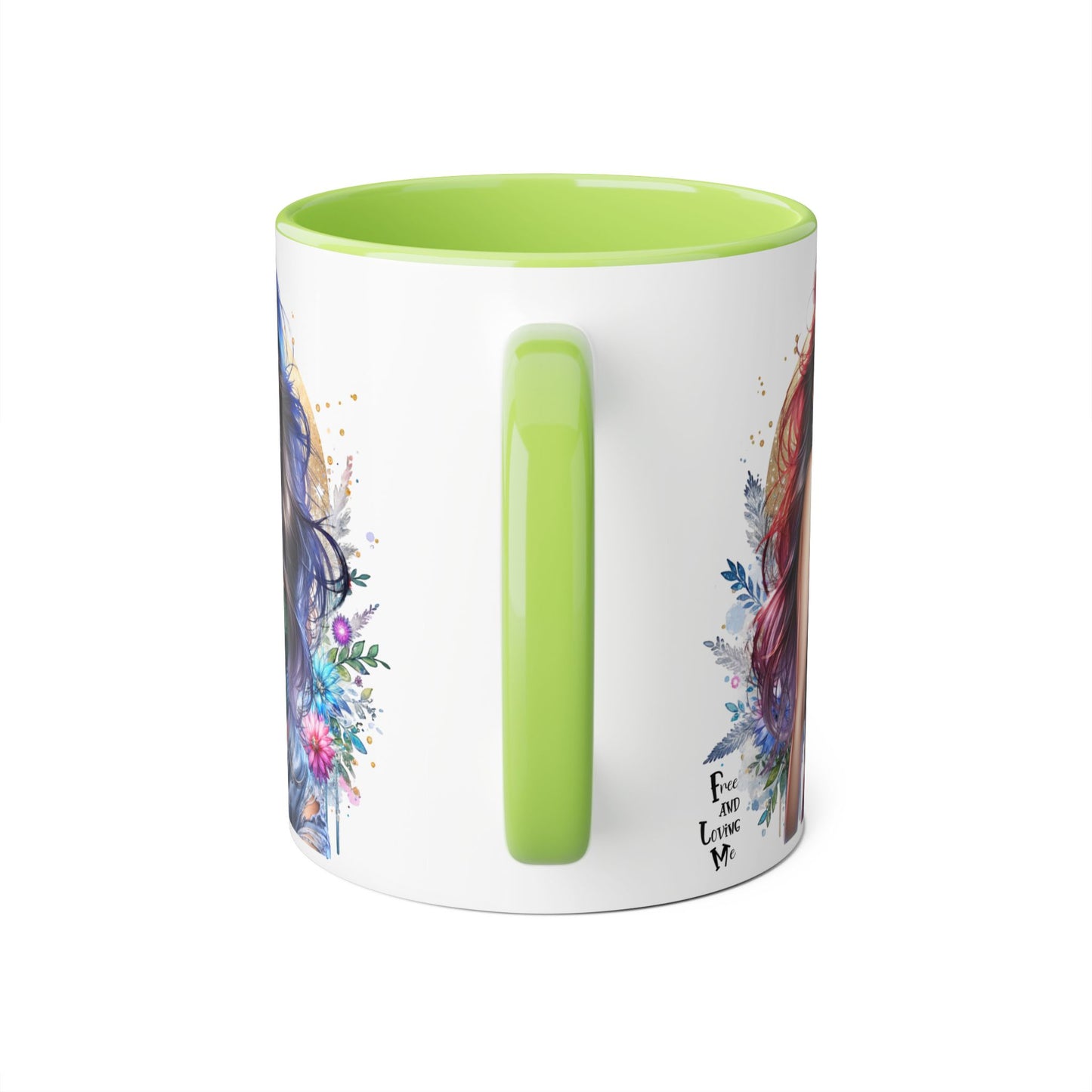Bohemian Accent Mugs, Artistic Coffee Cup, Colorful Floral Mug, Gift for Her, Unique Art Collection, Cozy Vibe