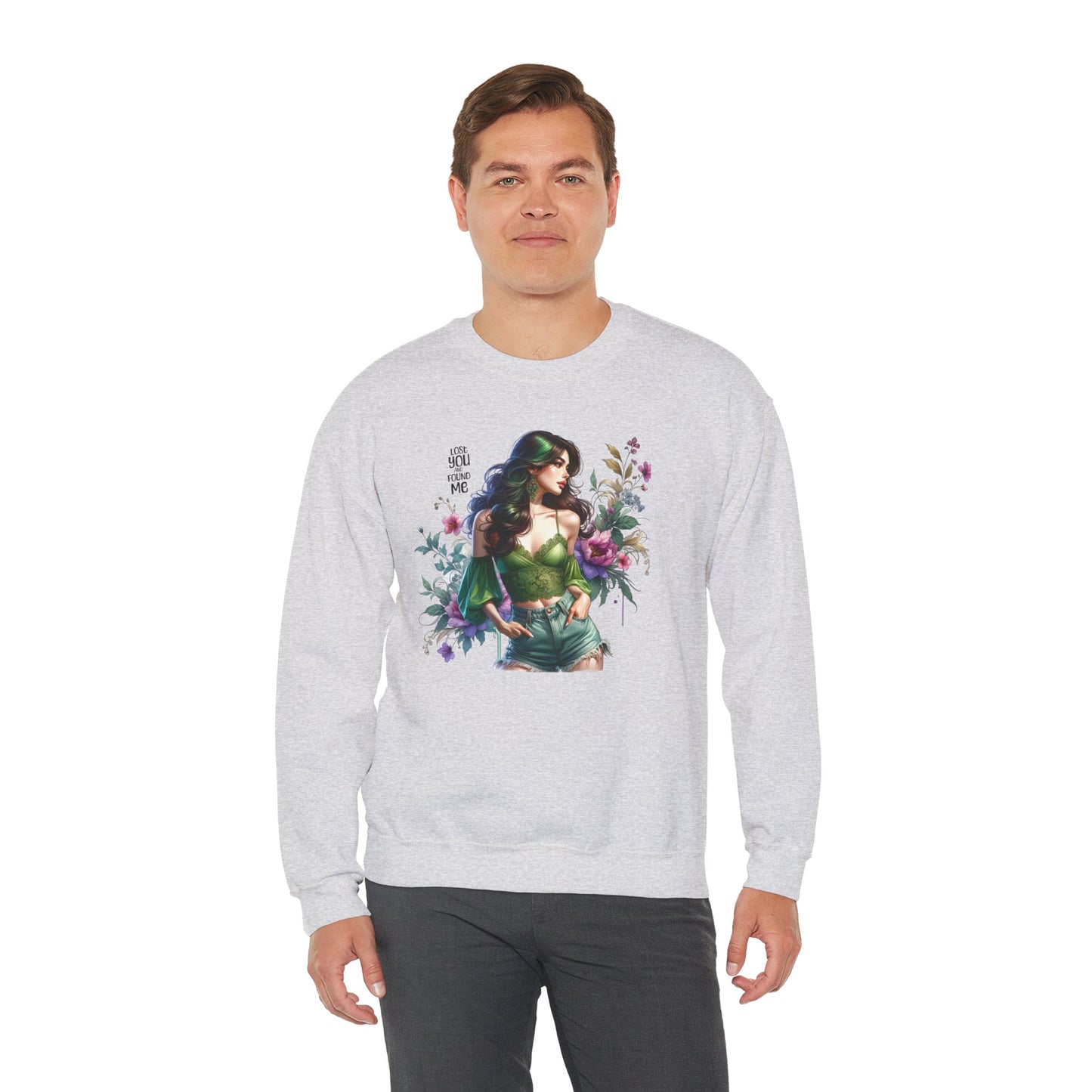 Lost You And Found Me Bohemian Floral Sweatshirt: Perfect for Cozy Days, Gift for Her, Casual Wear, Spring Fashion, Friendship Gift