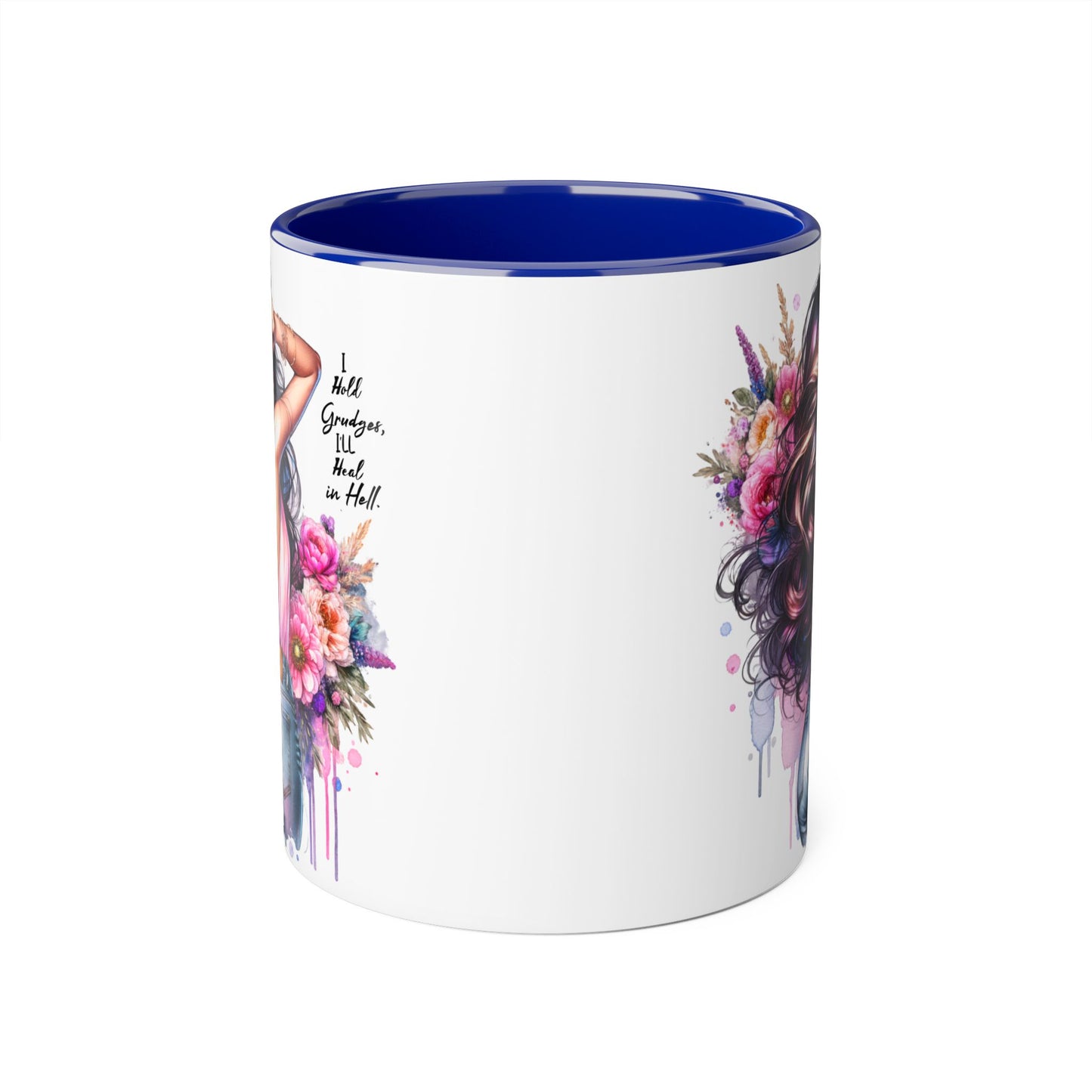 Floral Goddess Accent Mug, Inspirational Coffee Cup, Gift for Her, Empowering Drinkware, Perfect for Birthdays and Celebrations