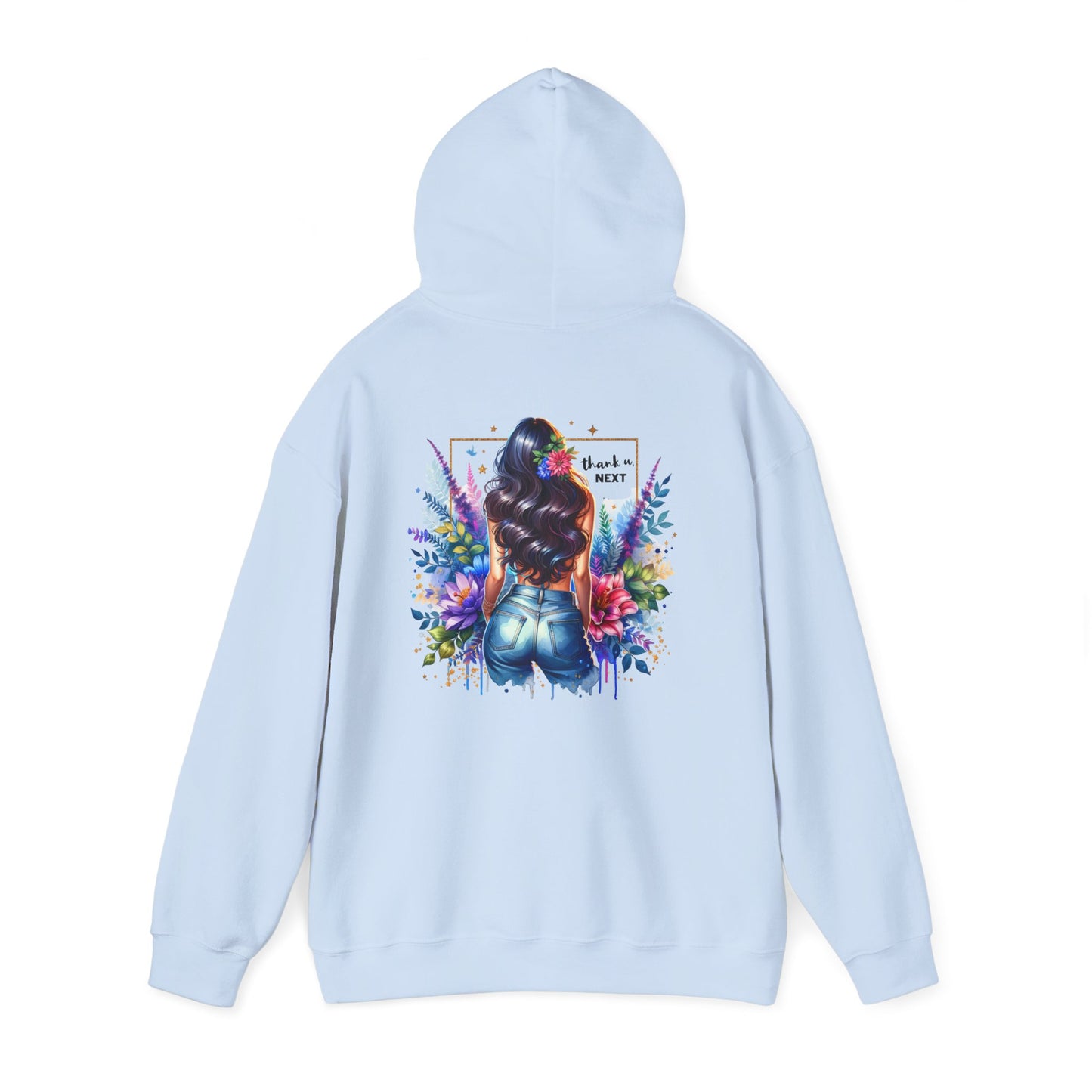 Thank U, Next Colorful Artistic Hooded Sweatshirt for Creative Souls, Stylish Gift for Art Lovers, Cozy Casual Wear, Unique Sweatshirt, Vibrant Hoodie