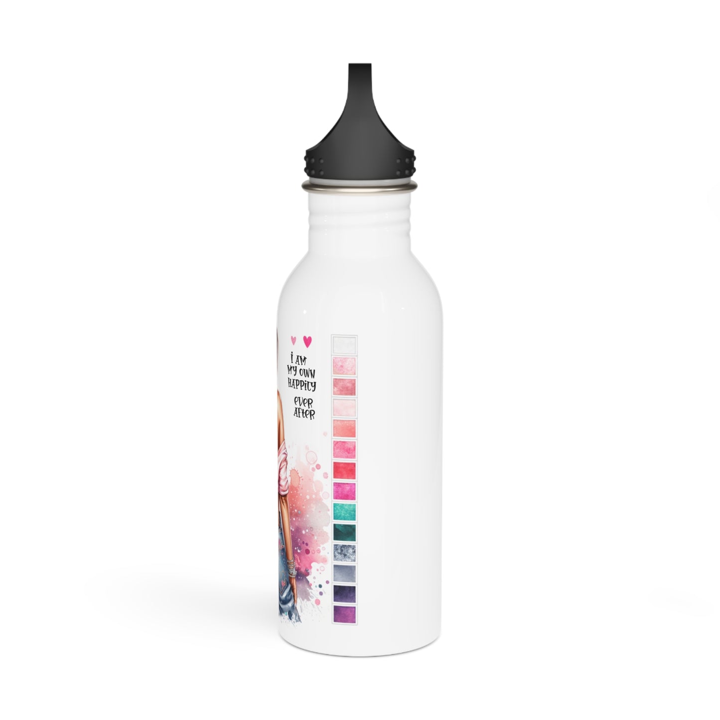 Stylish Motivational Stainless Steel Water Bottle - "I Am My Own Happily Ever After "