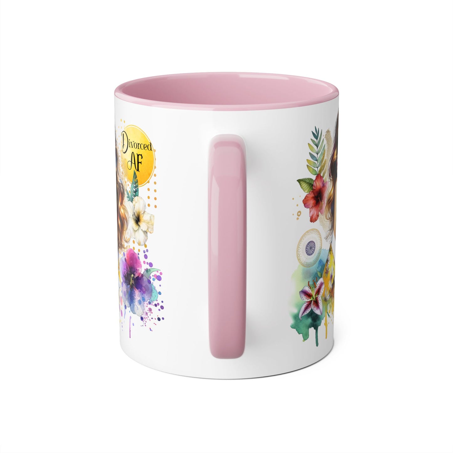 Vibrant Floral Accent Mug for Dreamers, Unique Coffee Cup, Gift for Her, Inspirational Beverage Mug, Boho Style Drinkware
