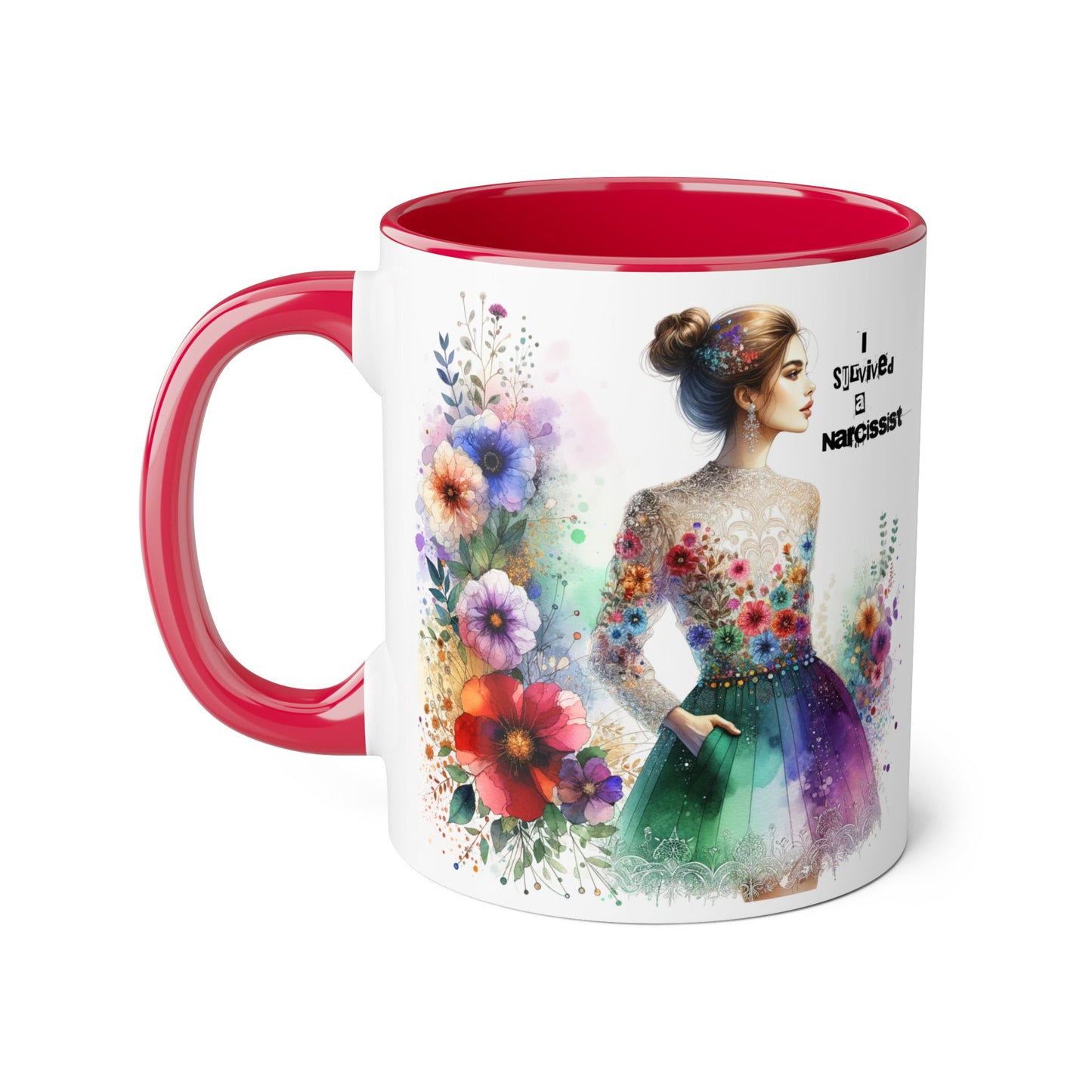 Colorful Floral Quotes Coffee Mug, Gift for Flower Lovers, Inspirational Mug, Unique Tea Cup, Perfect for Birthdays