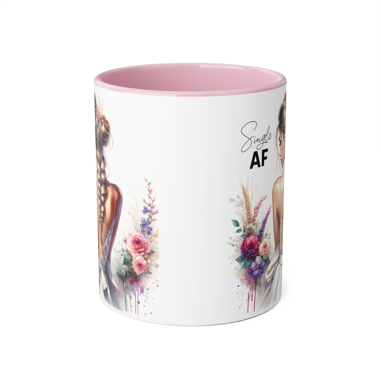 Floral Accent Mug - Simply AF | Perfect Gift for Friends, Coffee Lovers, Cozy Mornings, Home Decor, Wedding Celebrations