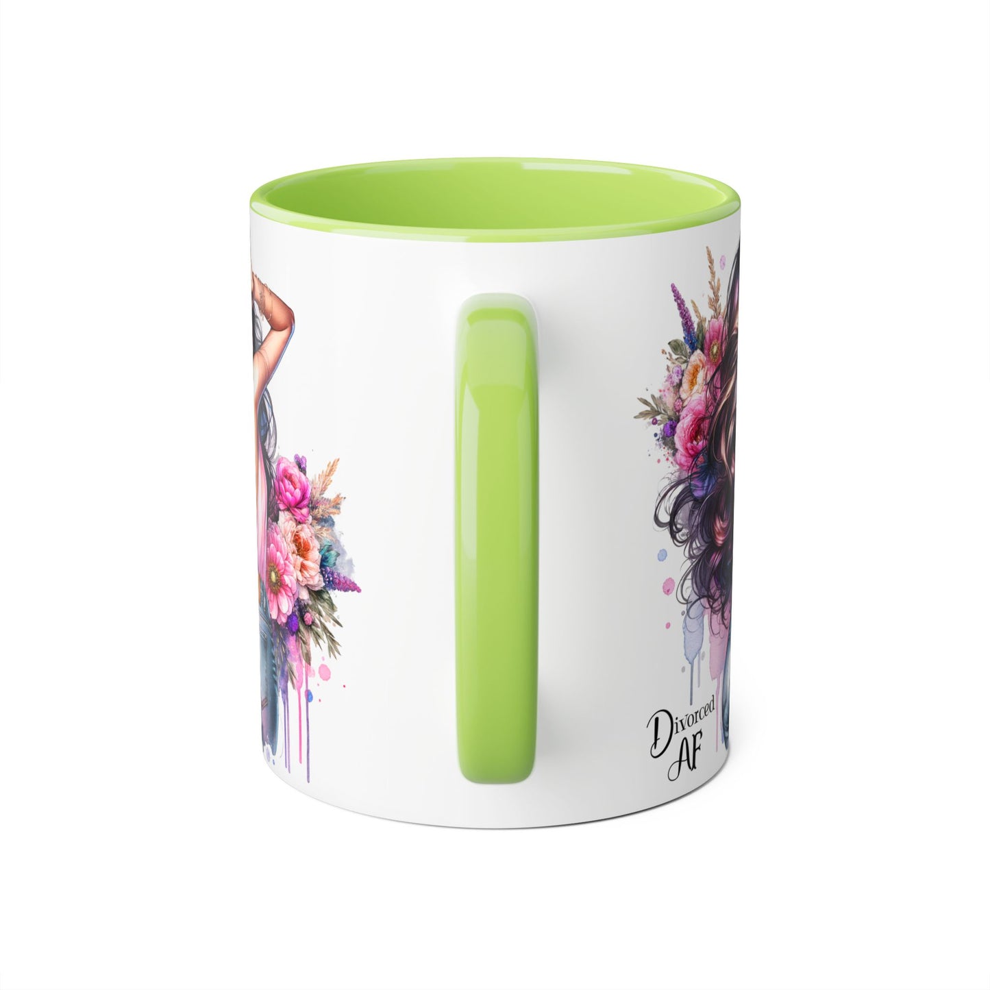 Stylish Coffee Mug, Floral Mug, Gift for Her, Divorce Mug, Affirmation Mug, Inspirational Drinkware