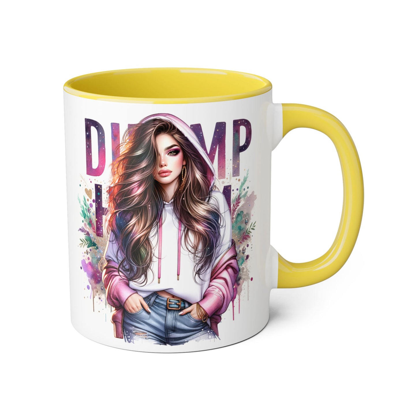 Colorful Dump Hair Mug | Trendy Coffee Cup, Unique Gift for Her, Inspirational Art, Fun Drinkware, Coffee Lovers