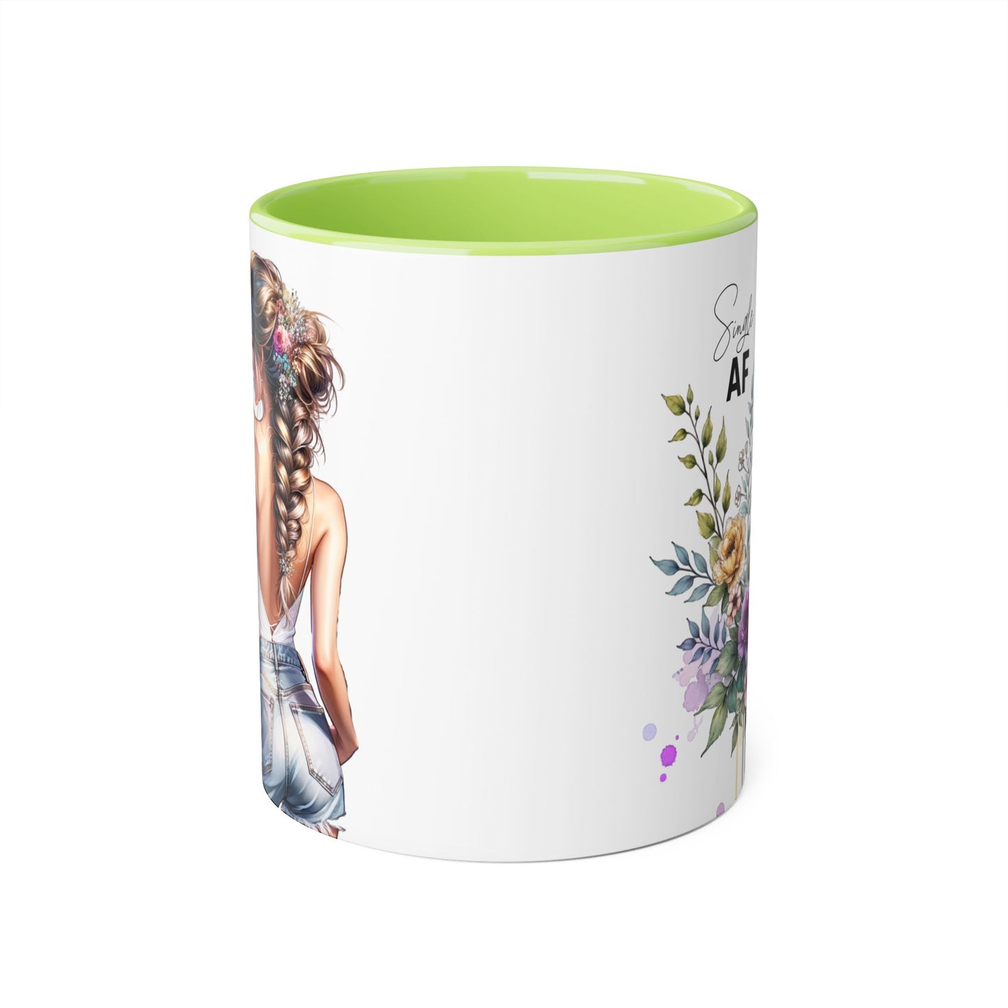 Single AF Chic Floral Accent Mug for Single Ladies | Perfect Gift for Birthdays, Weddings, or Just Because