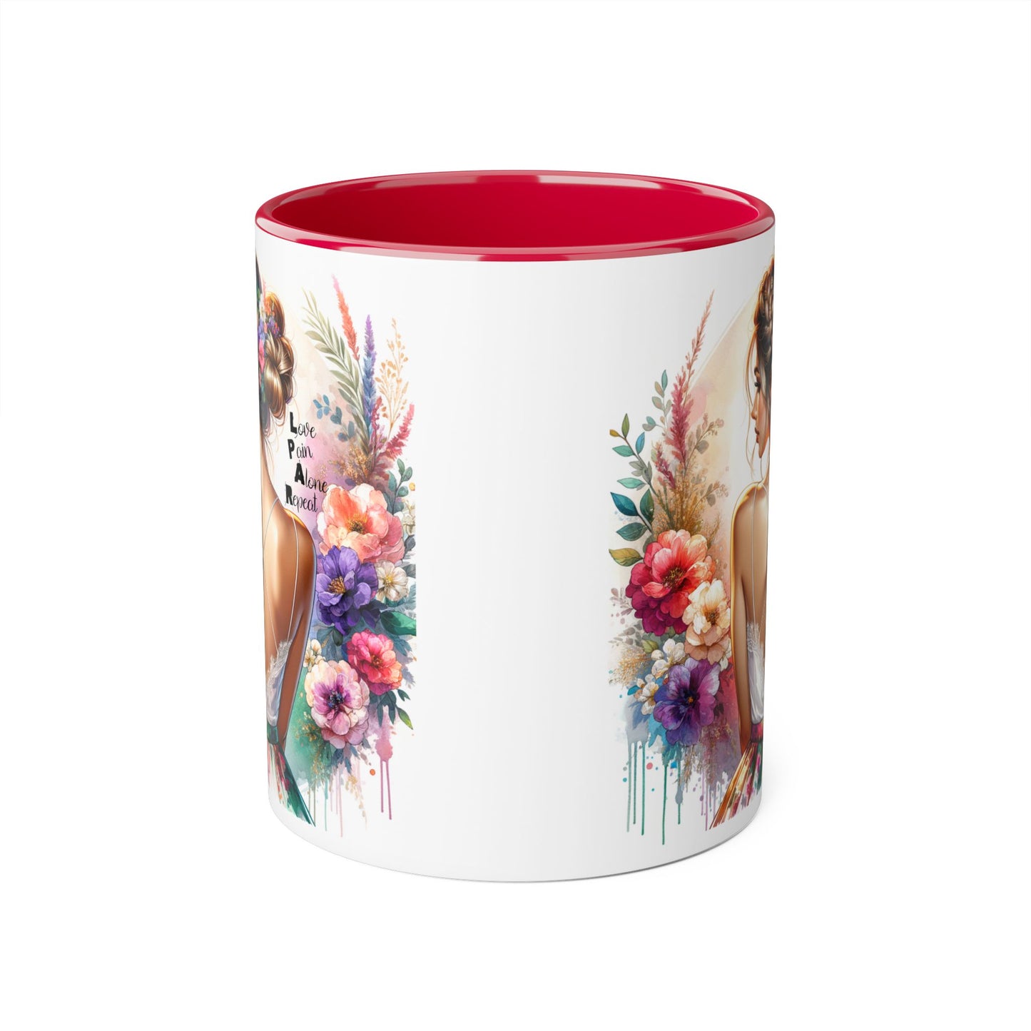 Floral Latte Mug, Inspirational Coffee Cup, Boho Style Mug, Gift for Her, Art Print Mug, Relaxing Beverage Mug