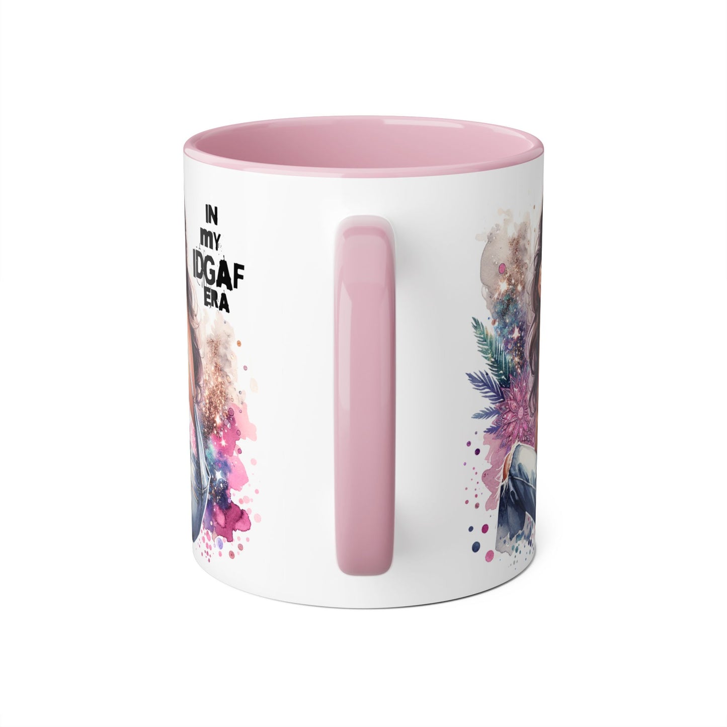 Stylish IDGAF Era Accent Mug, Empowering Gift for Her, Cute Coffee Cup, Trendy Drinkware, Funny Quote Mug, Perfect for Gifting