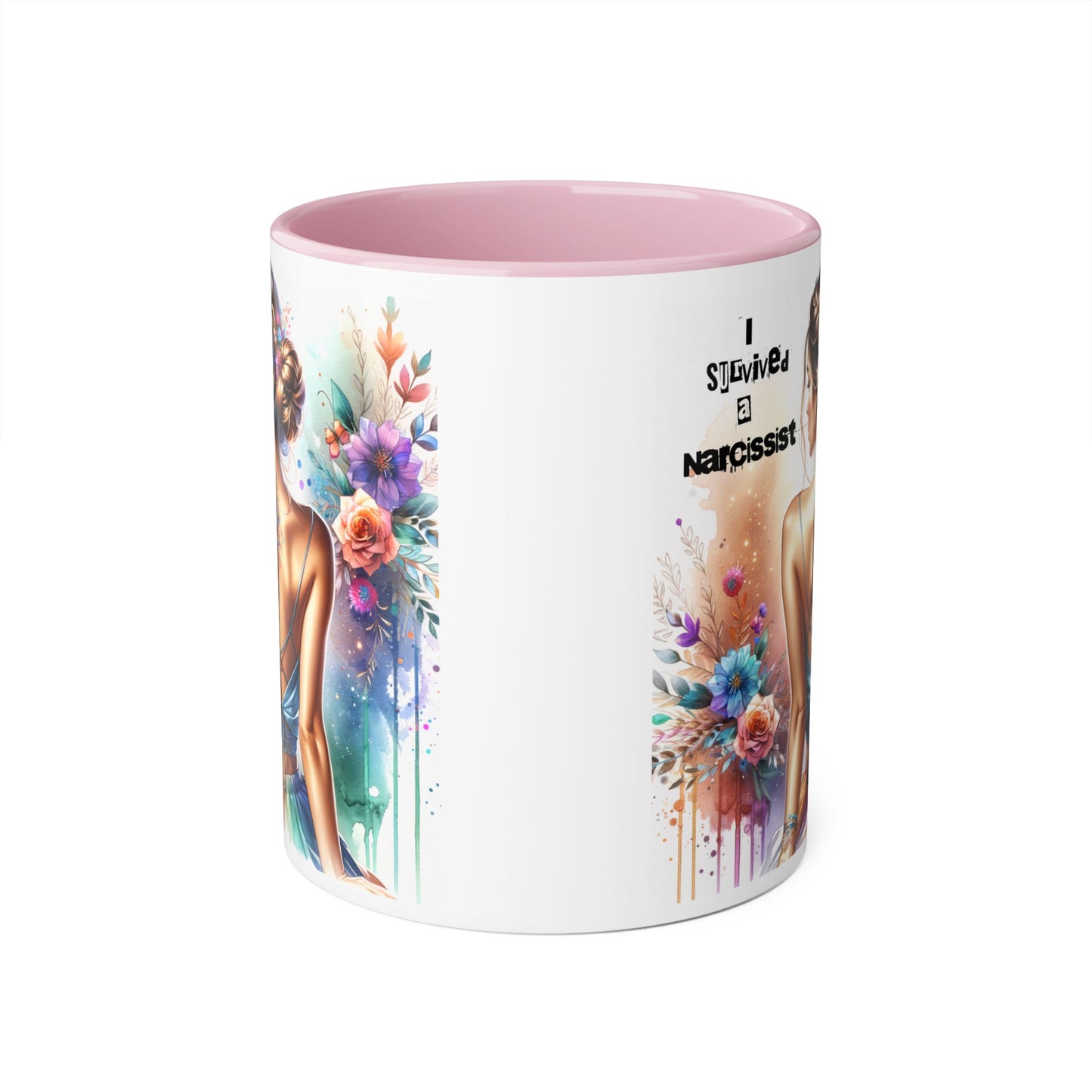 Empowerment Accent Mug, Inspirational Gift, Self-love Mug, Artful Coffee Cup, Unique Narcissist Survivor Design