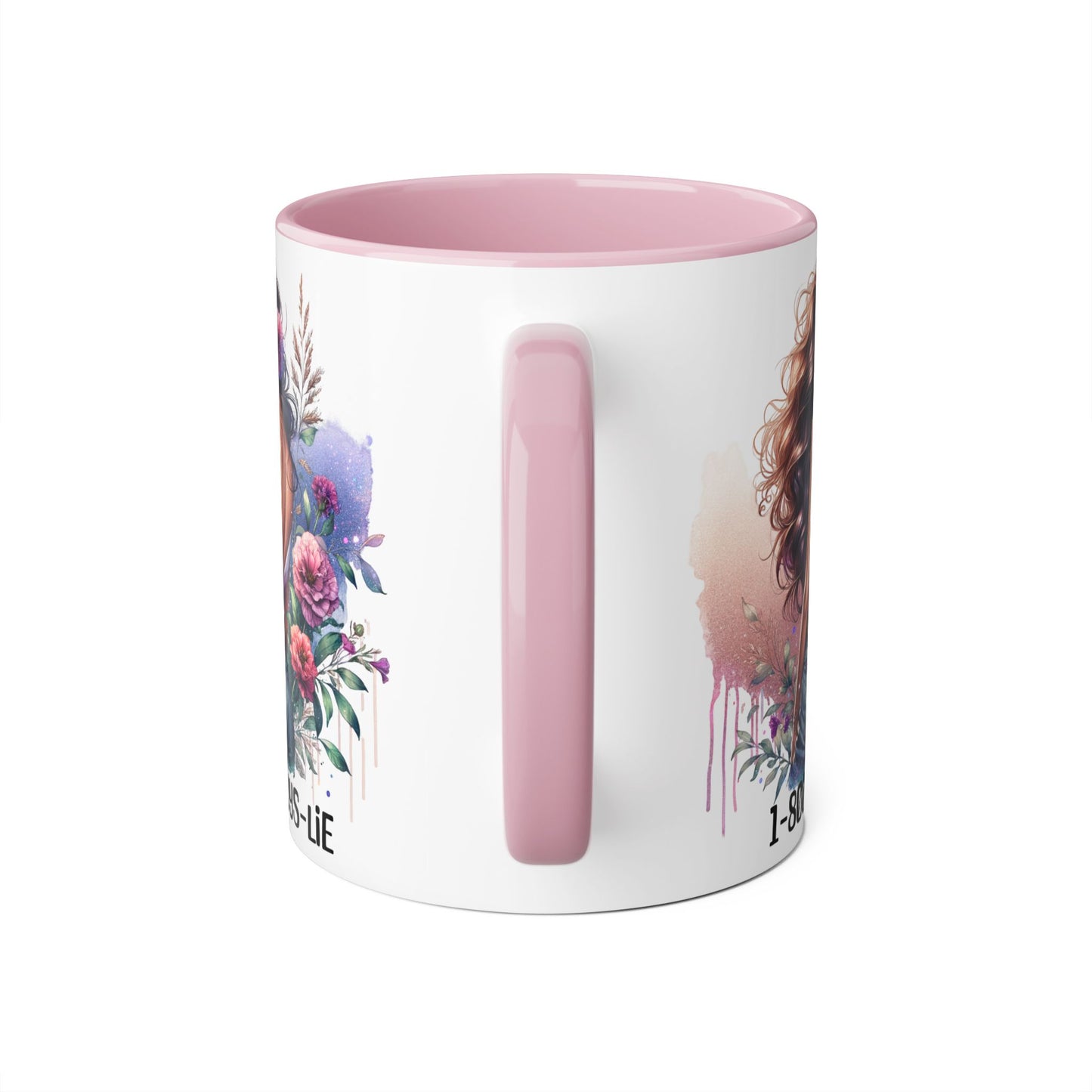 1-800-BOYS-LIE Floral Glam Accent Mug - 11oz Cool Coffee Cup for Stylish Sips, Perfect for Gifts, Parties, or Everyday Use