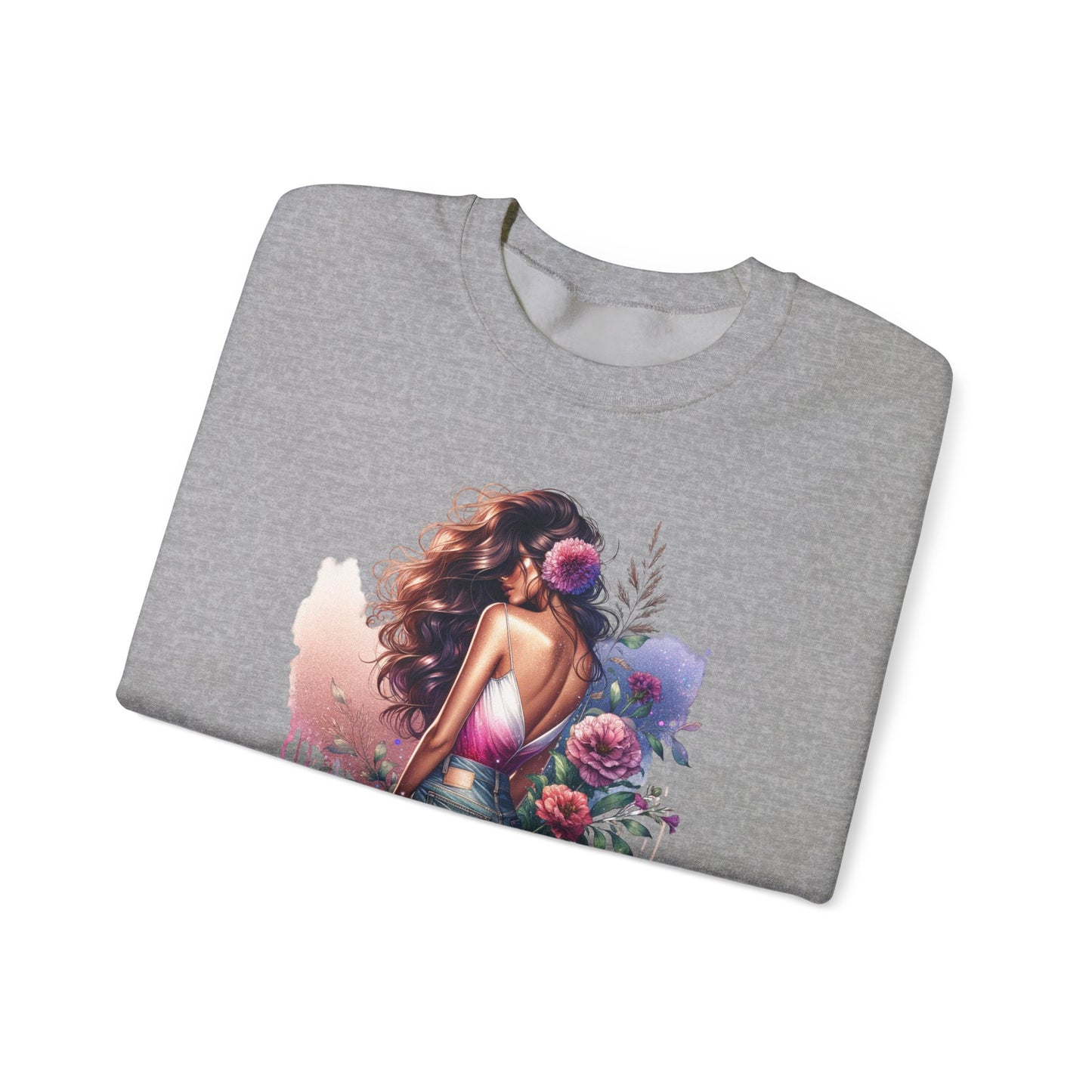 1-800-Boys-Lie Boss Babe Floral Sweatshirt | Unisex Comfortable Crewneck, Trendy Gift for Her, Affirmation Clothing, Cozy Fashion