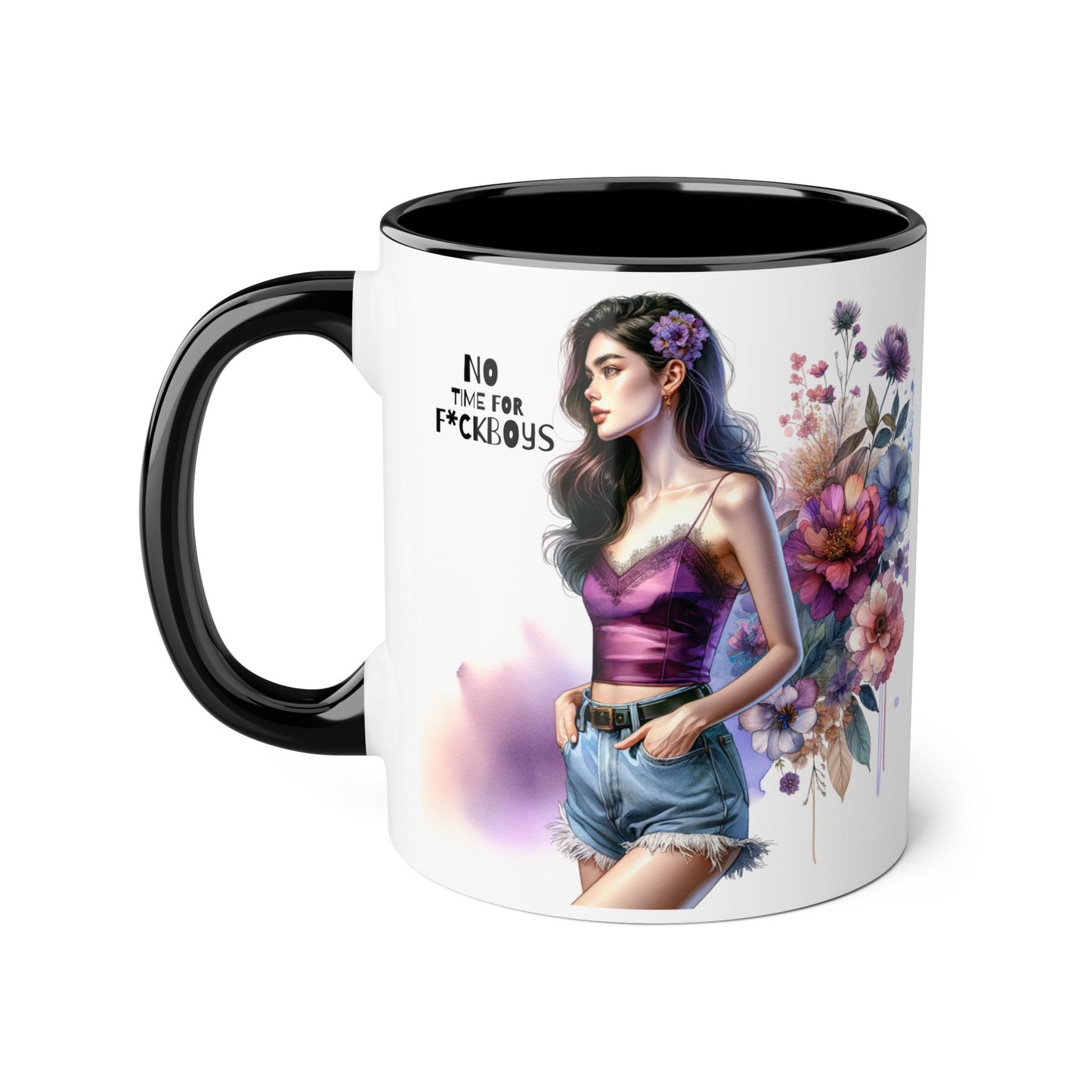 Funny Accent Mug - No Time For F*boys 11oz