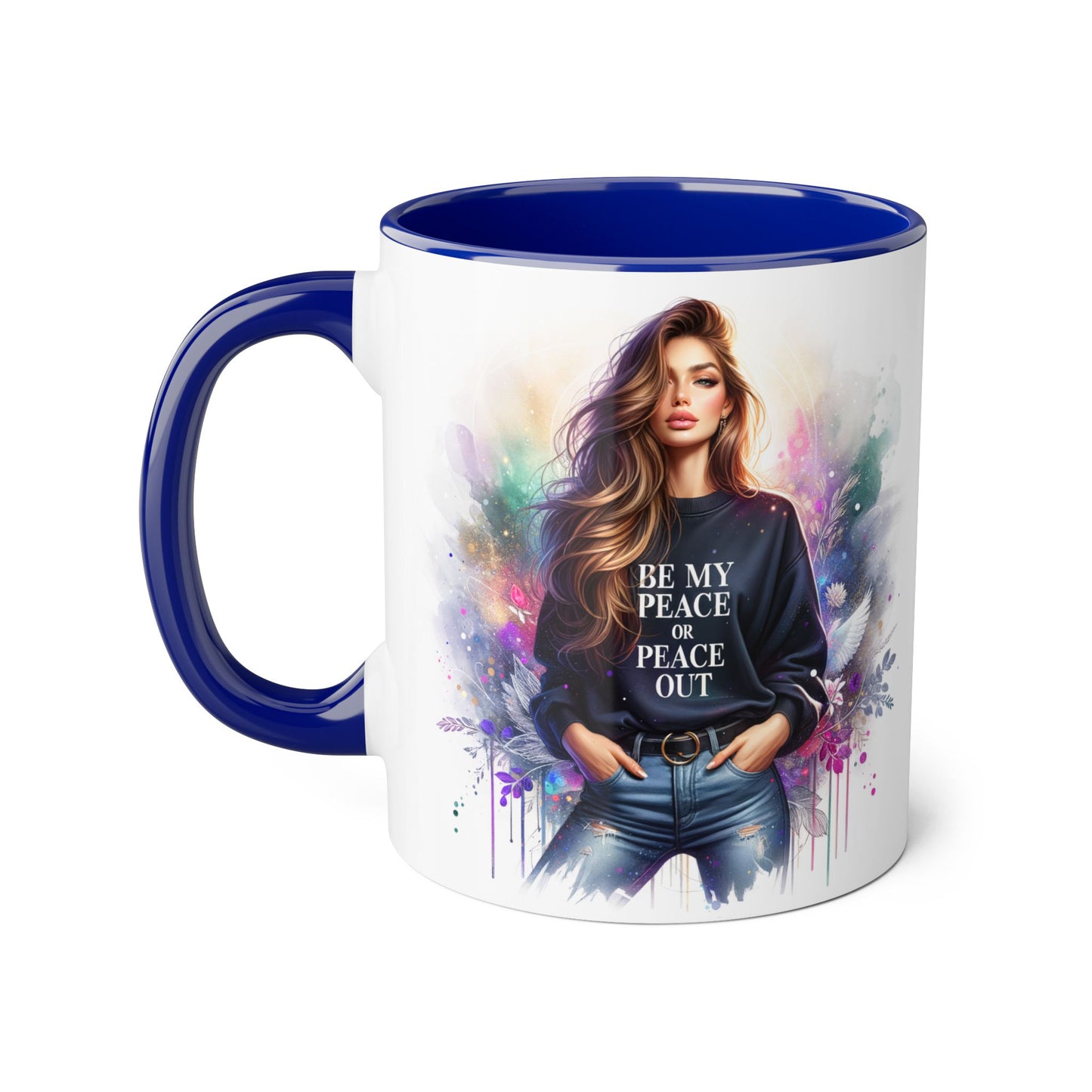 Be My Peace or Peace Out Accent 11oz Mug