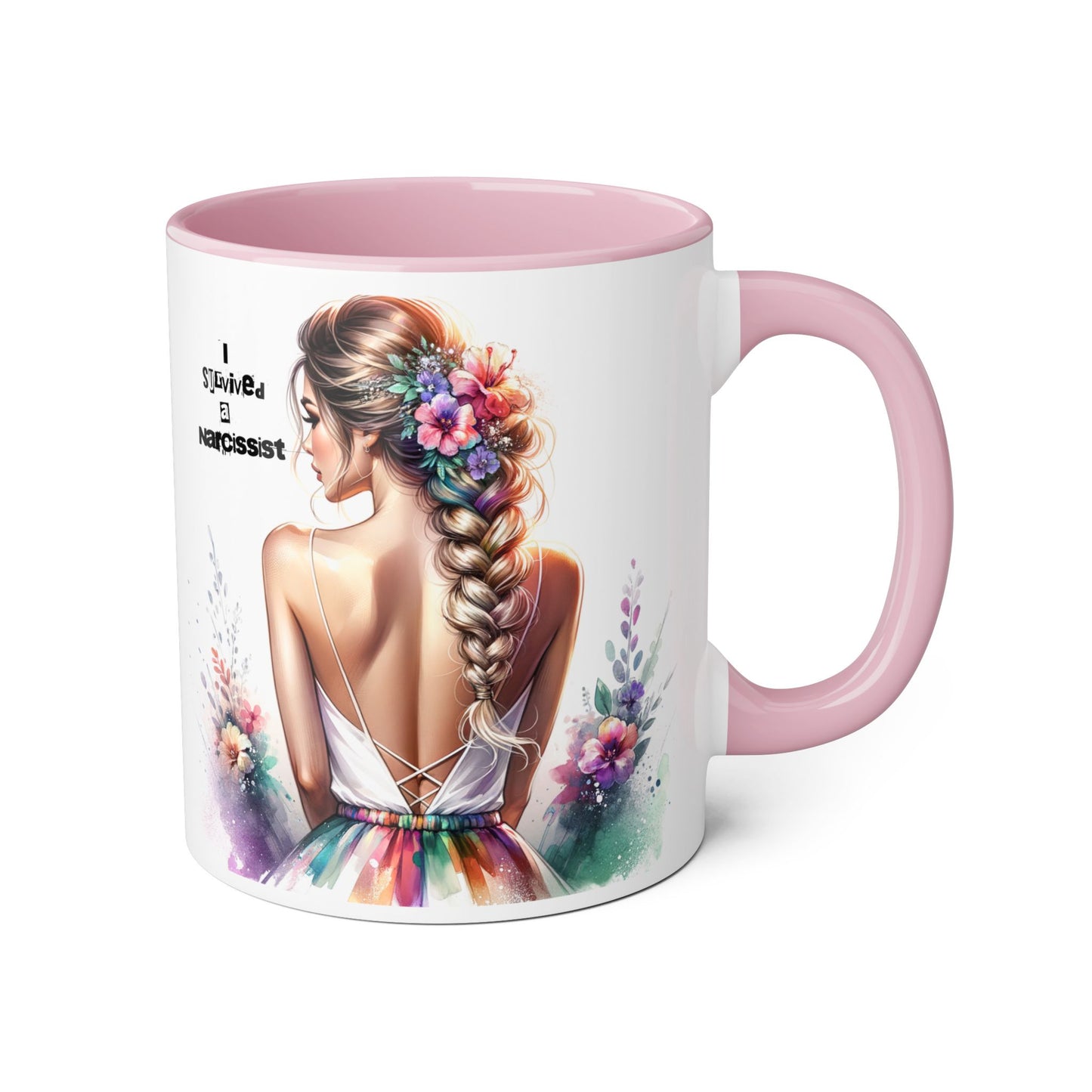 Colorful Narcissist Accent Mug - Artistic Coffee Cup for Self-Love & Empowerment, Gift for Her, Inspirational Drinkware