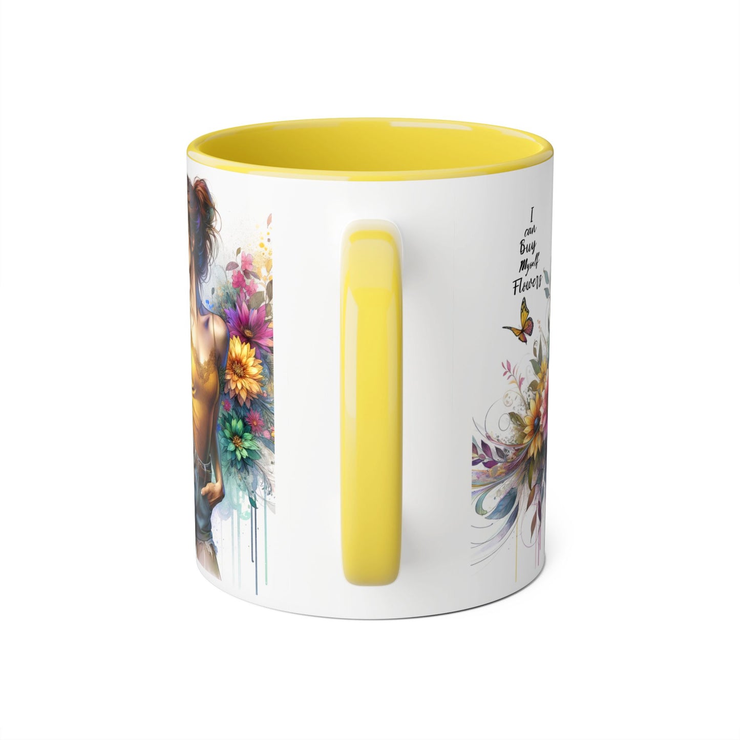 I Can Buy Myself Flowers Floral Vibes Coffee Mug, Art Mug for Flower Lovers, Gift for Gardeners, Birthday Mug, Home Decor
