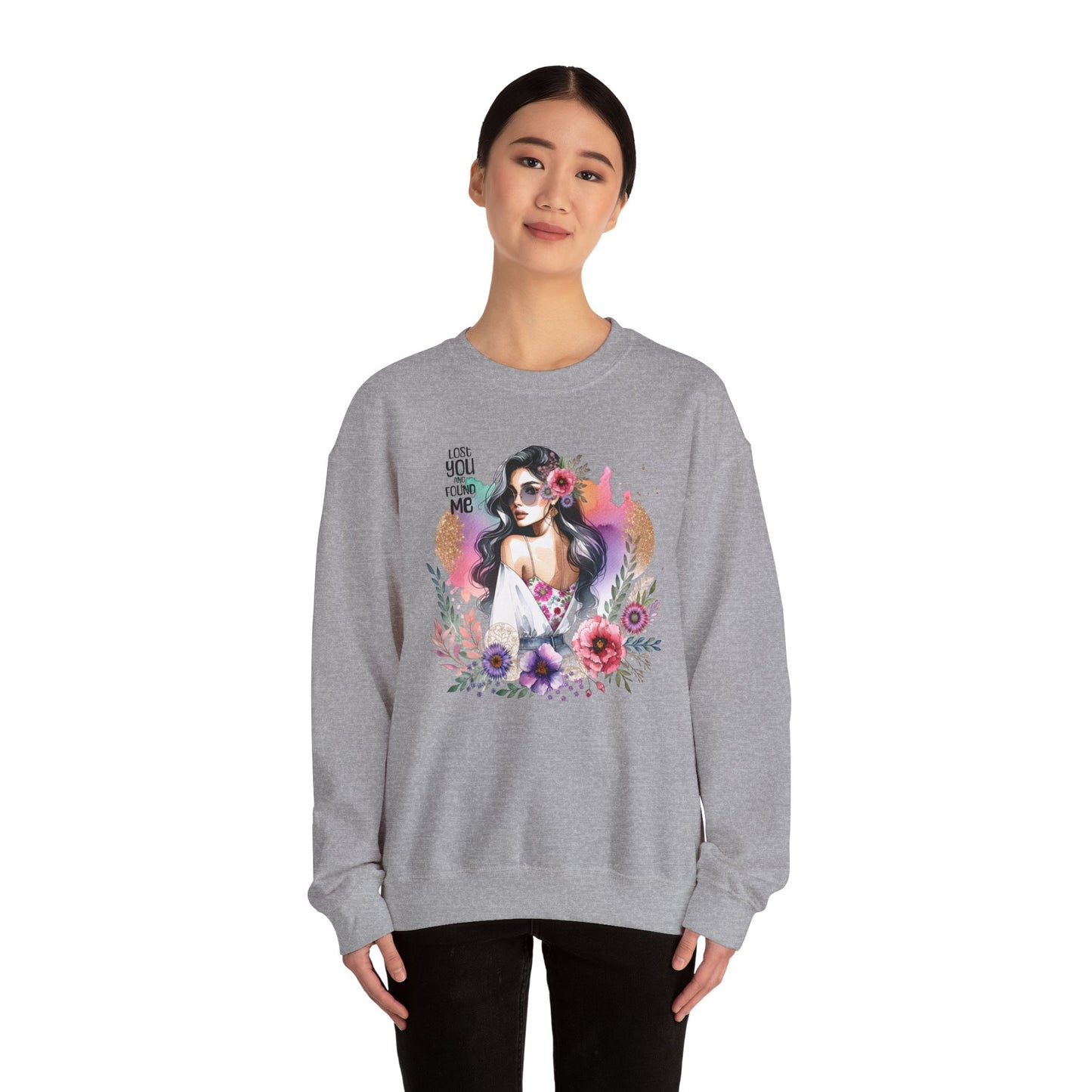 Lost You And Found Me Bohemian Floral Sweatshirt | You Are Beautiful | Cozy Unisex Crewneck for Women, Gift for Her, Casual Wear, Spring Fashion