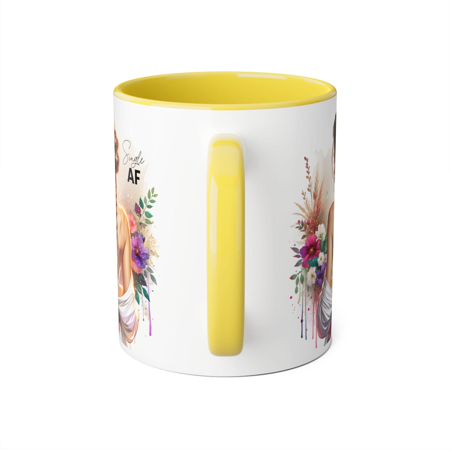 Stylish Accent Mugs - Unique Gift for Single Friends, Coffee Lovers, Home Decor, Self-Care Essentials, Birthday Presents, Art Lovers