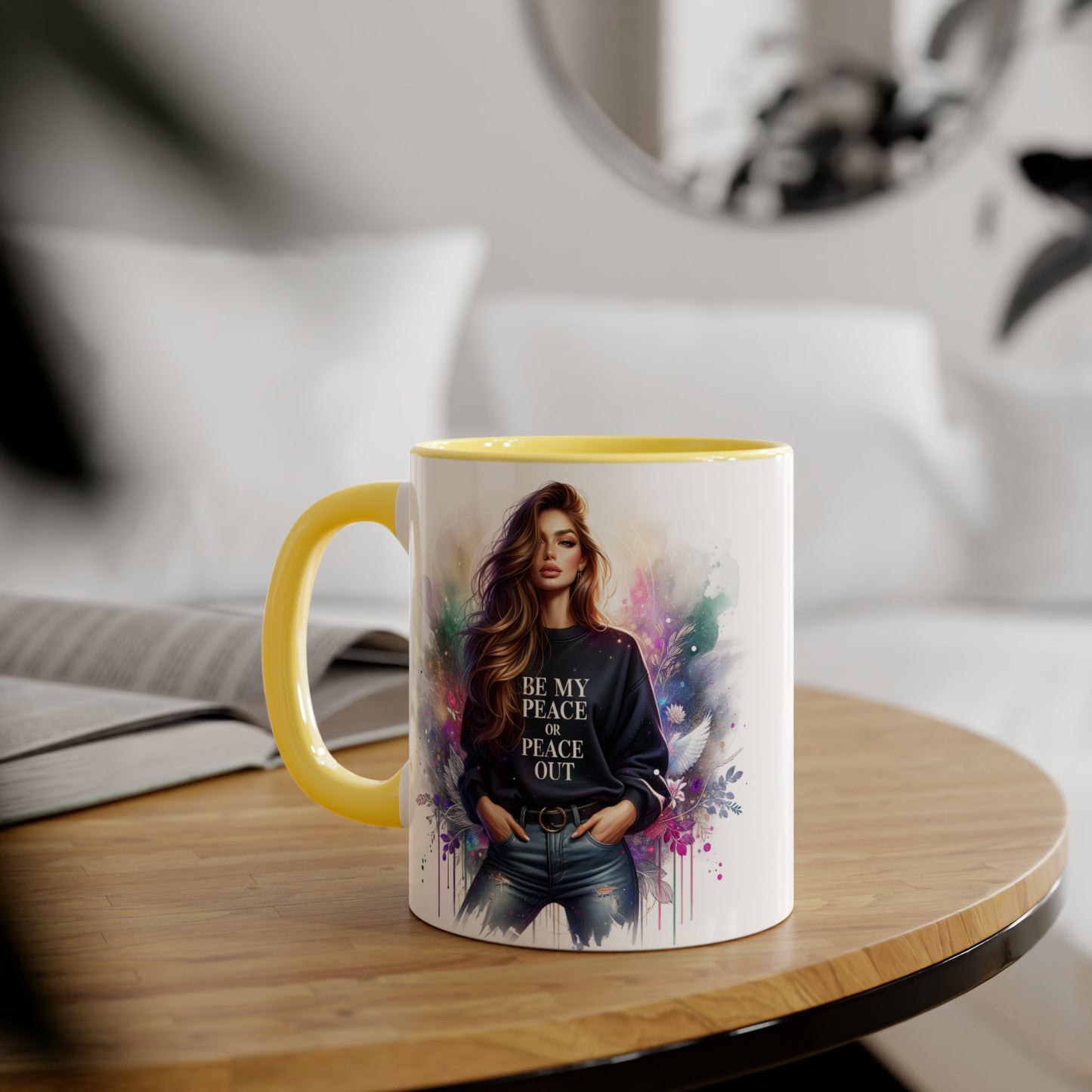 Be My Peace or Peace Out Accent 11oz Mug
