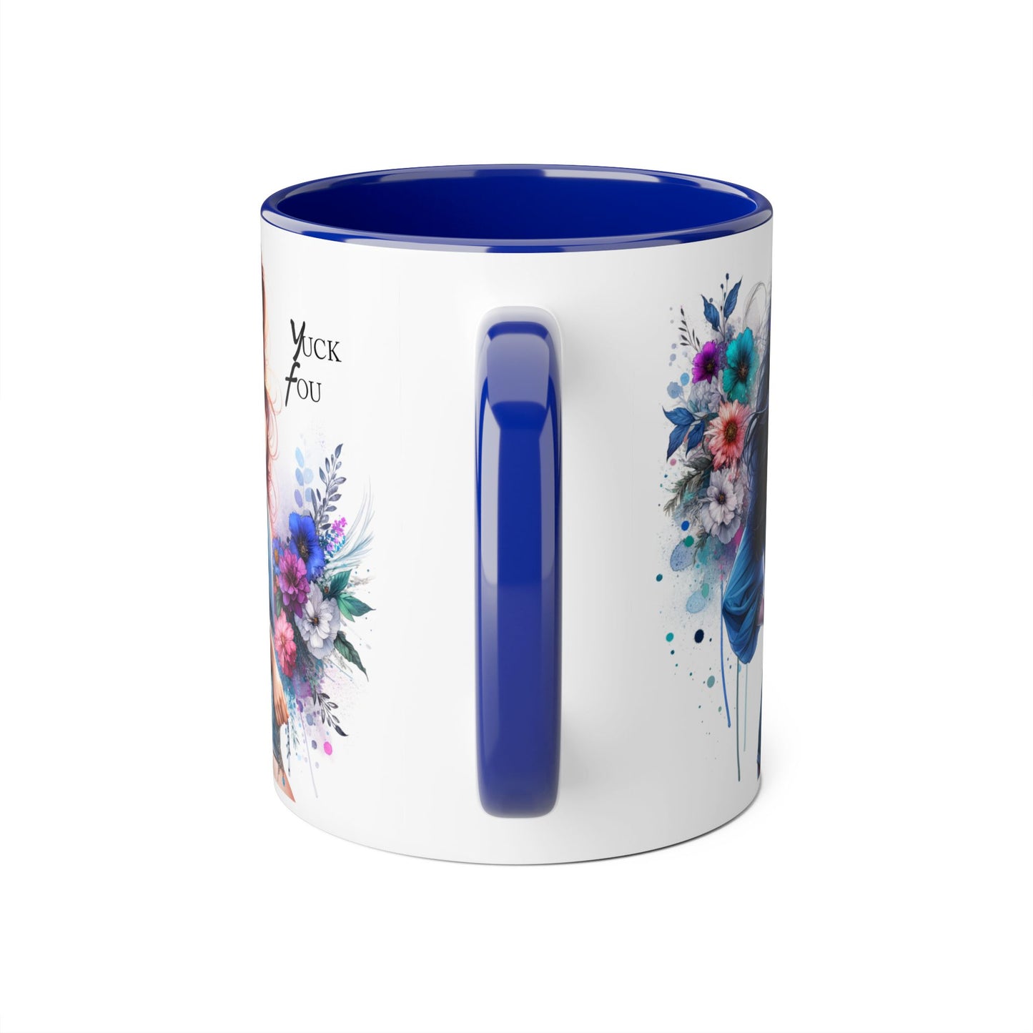 Yuck Fou Floral Graphic Accent Mug: Perfect Gift for Tea Lovers, Coffee Breaks, Home Decor, Inspirational Quotes, Mother's Day, Birthdays