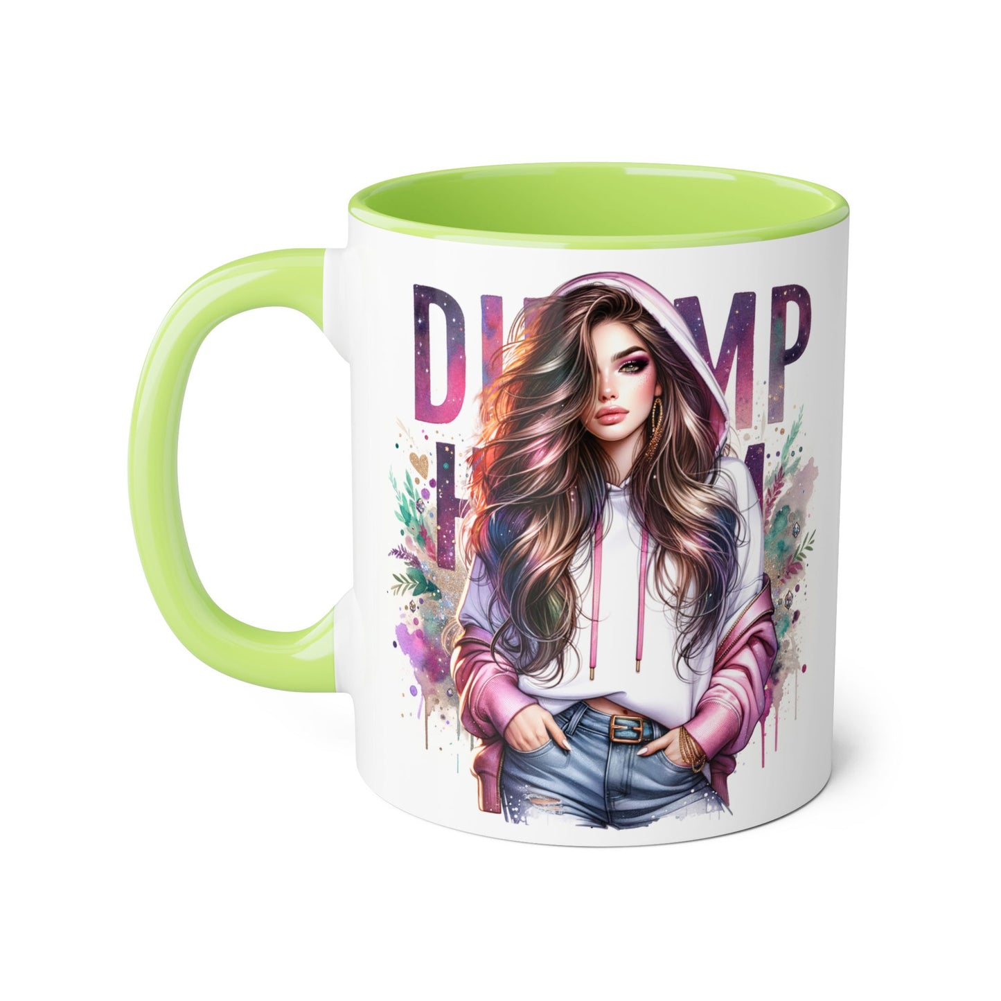 Colorful Dump Hair Mug | Trendy Coffee Cup, Unique Gift for Her, Inspirational Art, Fun Drinkware, Coffee Lovers