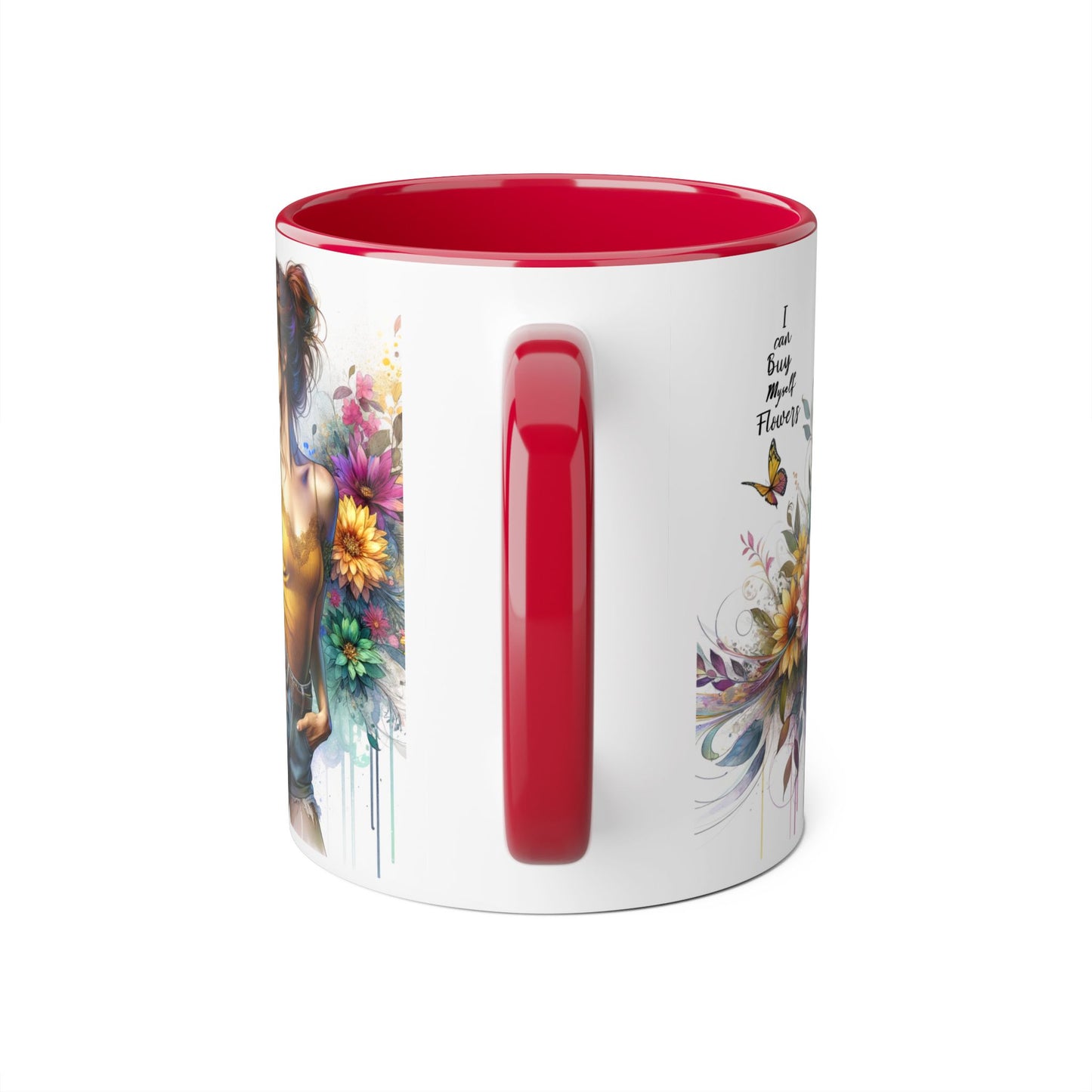 I Can Buy Myself Flowers Floral Vibes Coffee Mug, Art Mug for Flower Lovers, Gift for Gardeners, Birthday Mug, Home Decor