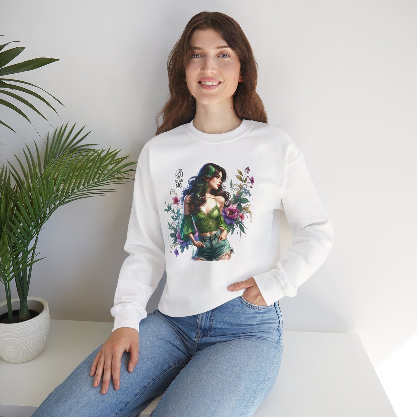 Lost You And Found Me Bohemian Floral Sweatshirt: Perfect for Cozy Days, Gift for Her, Casual Wear, Spring Fashion, Friendship Gift