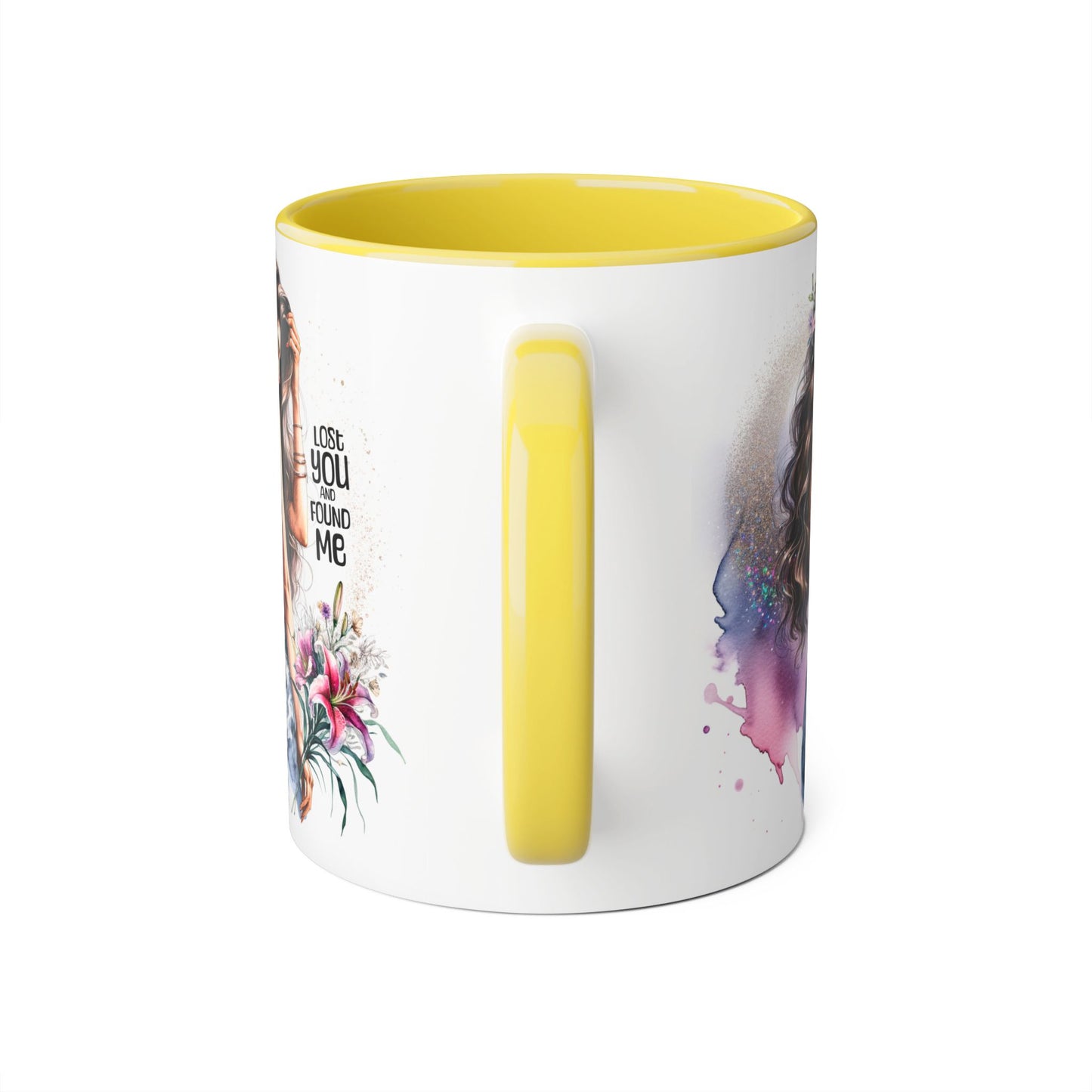 Lost You and Found Me Bohemian Accent Mugs - Lose You Found Me | Artistic Coffee Cup, Unique Gift, Decorative Drinkware, Floral Theme, Stylish Tea Mug