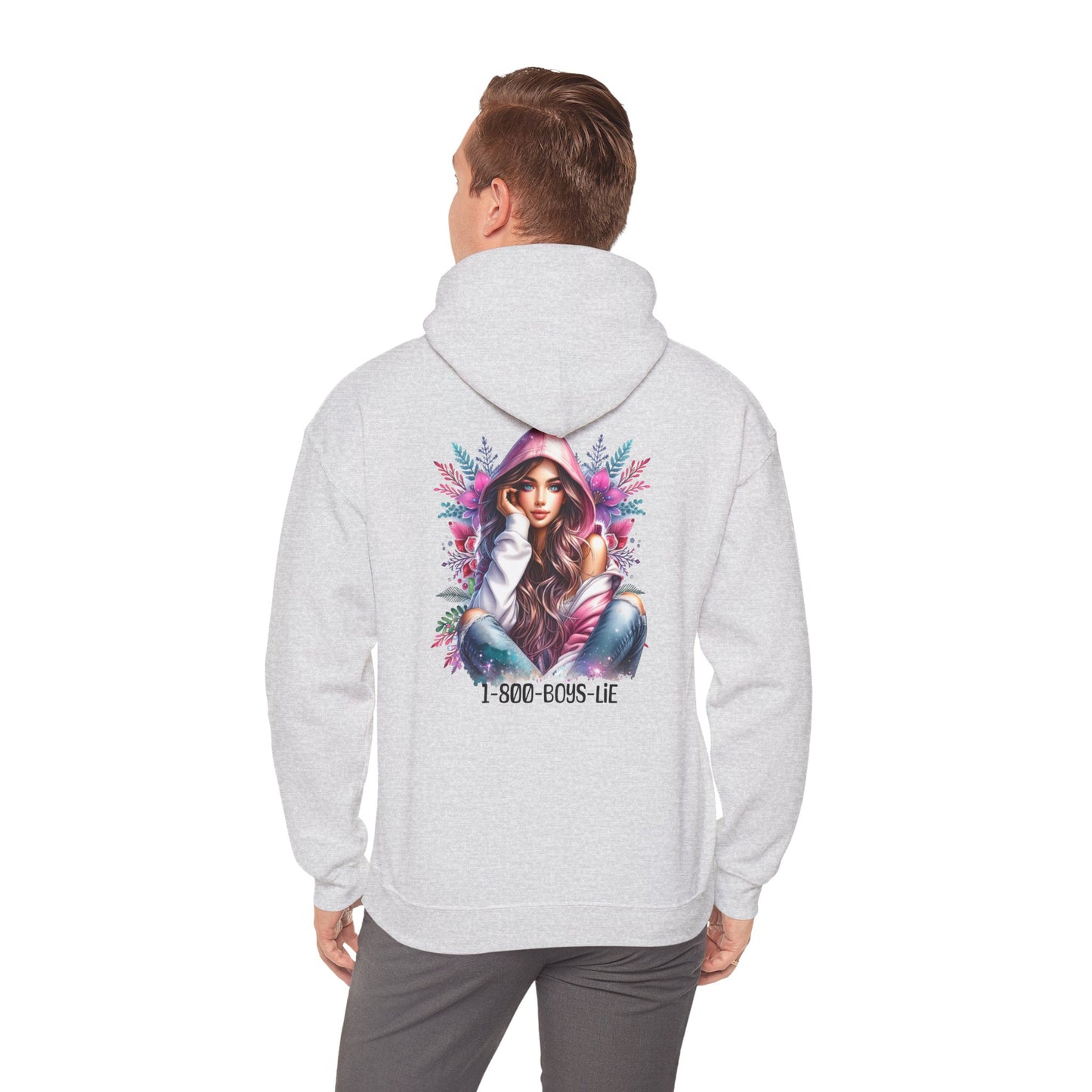 1-800-Boys-Lie Colorful Graphic Hoodie: Fashionable Sweatshirt for Art Lovers, Unisex Casual Wear, Gift for Birthdays, Holidays, Style Statement