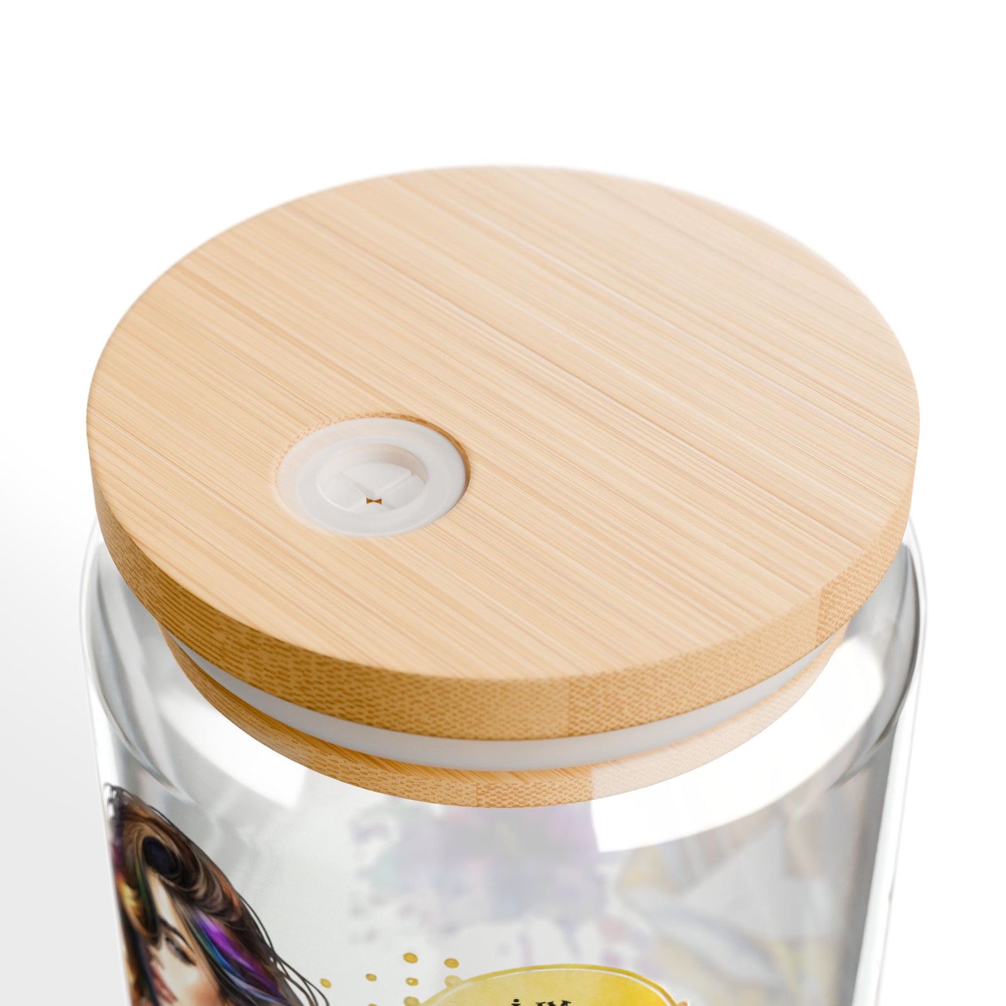 I Am My Own Happily Ever After Floral Sipper Glass, 16oz – Eco-Friendly Drinkware, Perfect for Summer, Garden Parties, Gifts for Her, Sustainable Style