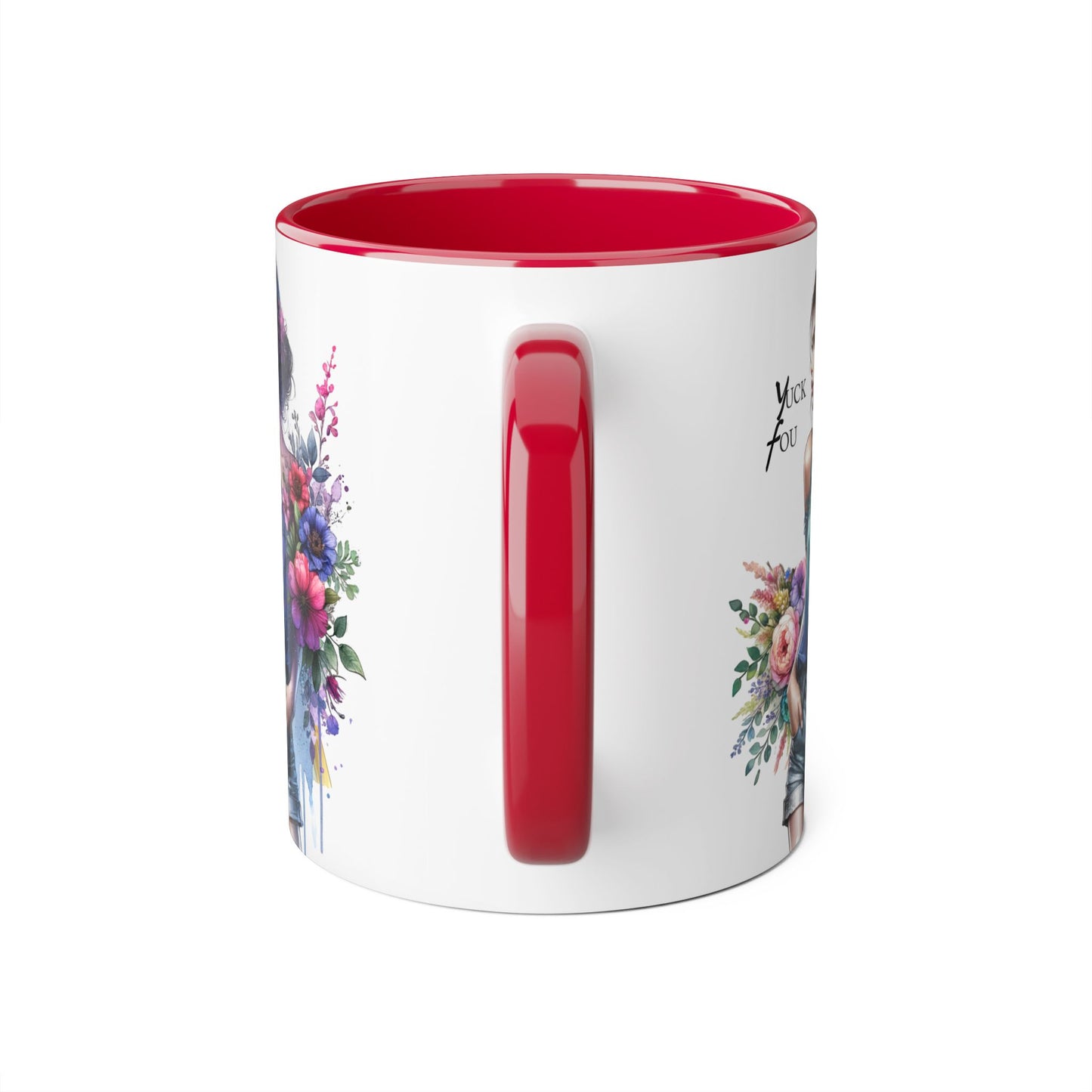 Yuck Fou Floral Art Accent Mug | Stylish Gift for Coffee Lovers, Housewarming, Birthdays, Creative Decor