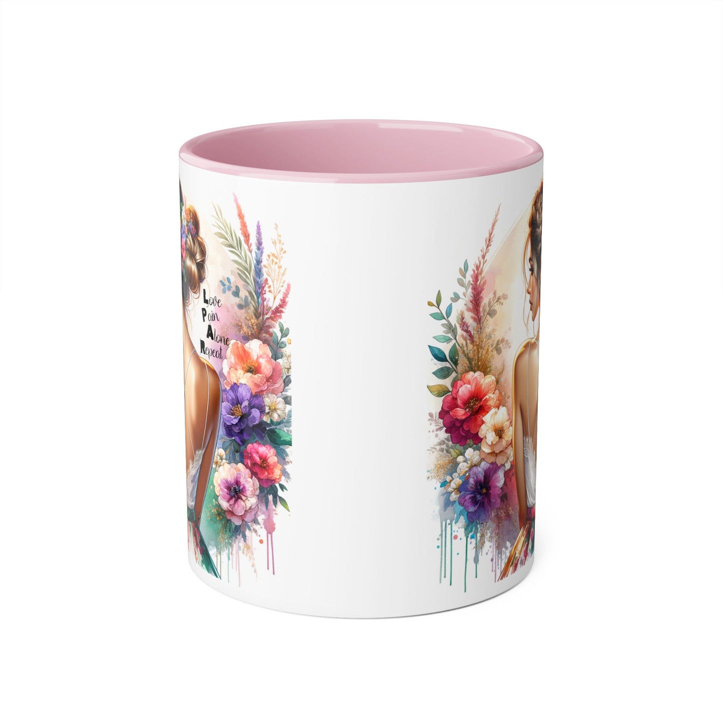 Floral Latte Mug, Inspirational Coffee Cup, Boho Style Mug, Gift for Her, Art Print Mug, Relaxing Beverage Mug