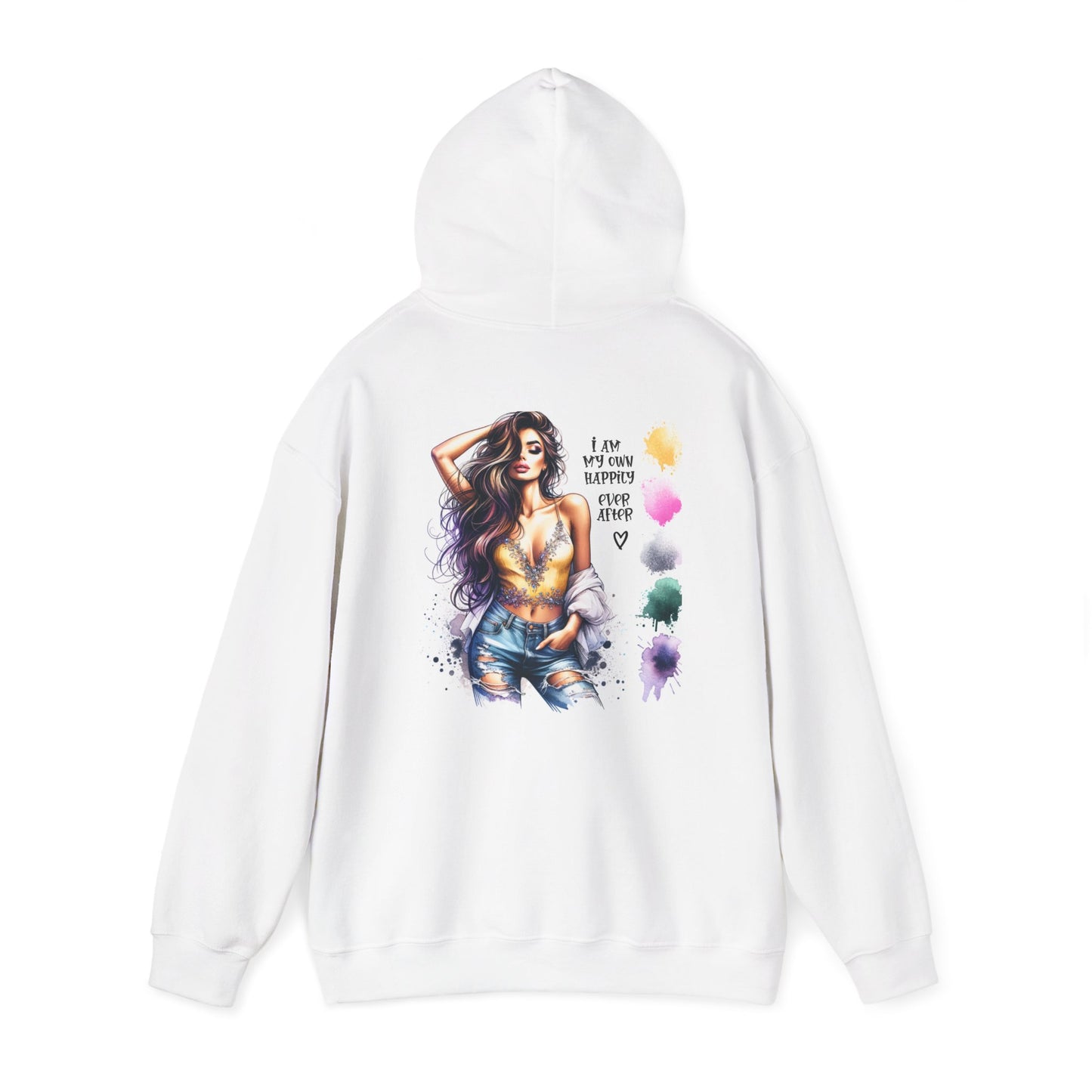 I Am My Own Happily Ever After Artistic Empowerment Hoodie | Unisex Heavy Blend™ Sweatshirt with Inspiring Design