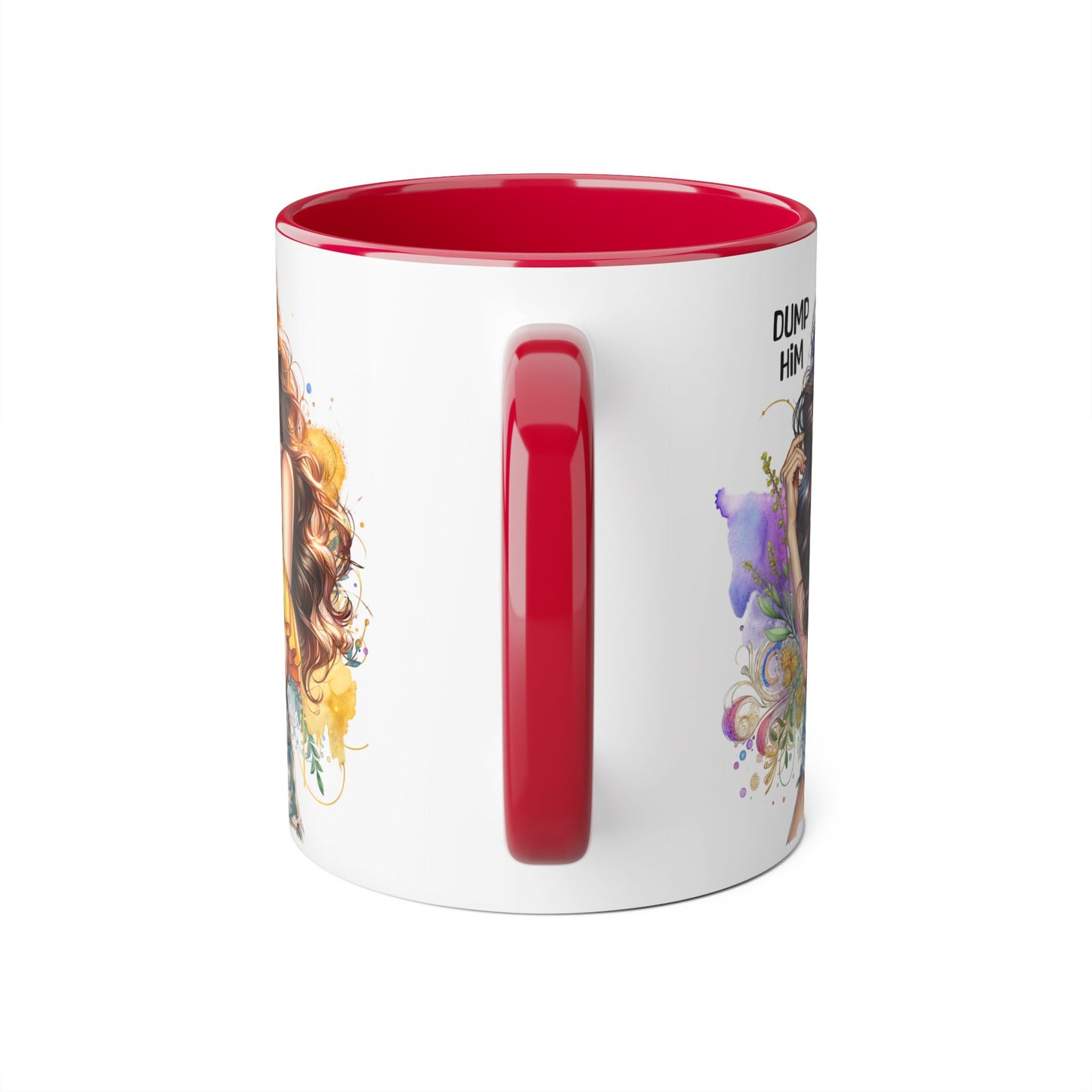 Sassy Accent Mug, Perfect Gift for Coffee Lovers, Celebrate Friendship, Dump Him Design, Stylish 11oz Coffee Cup, Unique Feminine Drinkware