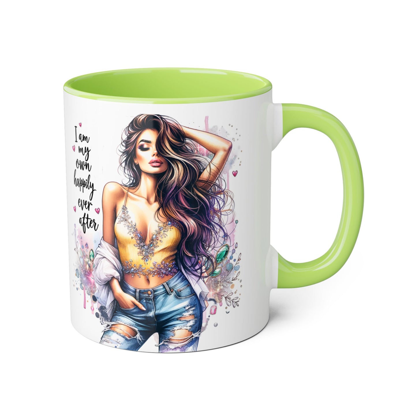 Inspirational Accent Mug - "I Am My Own Happily Ever After" 11oz Coffee Cup