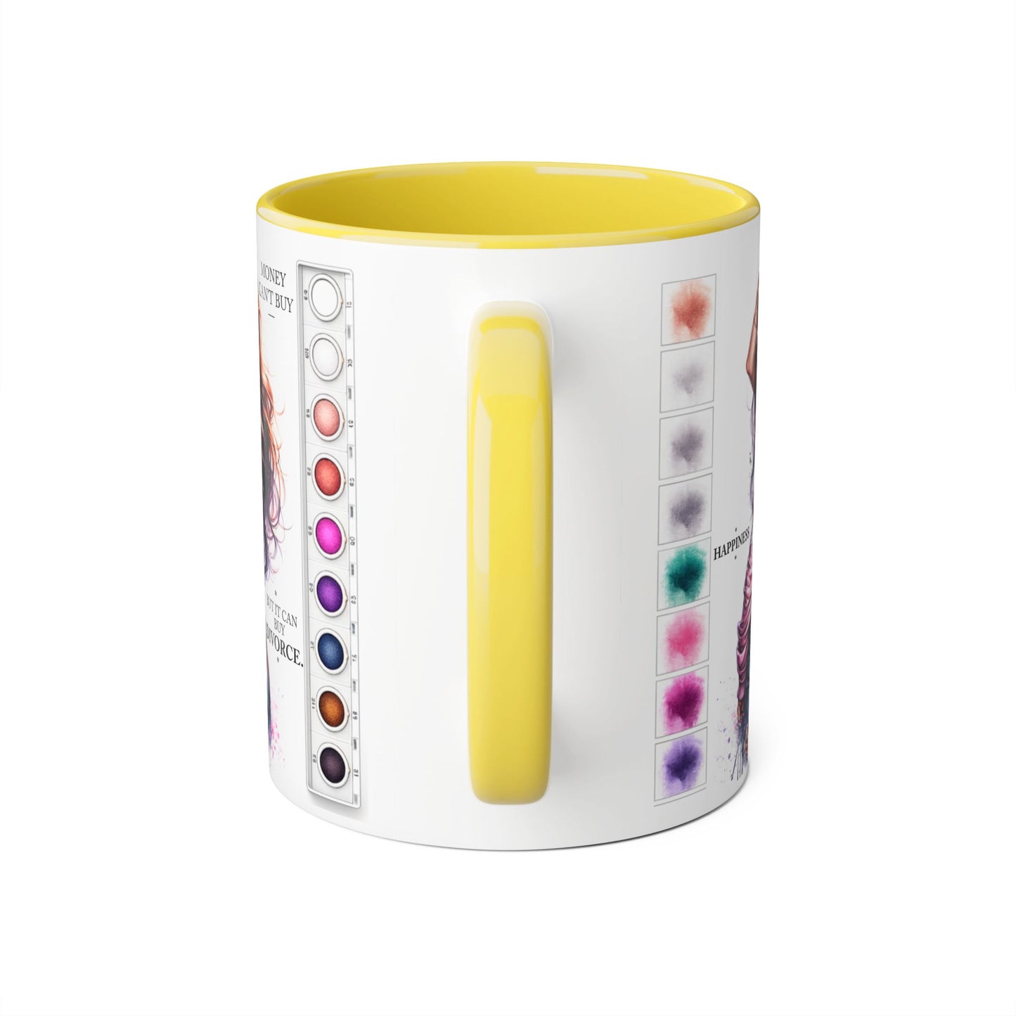 Money Can't Buy Happiness But It Can Buy Divorce Humoristic Mug, Funny Coffee Cup for Women, Gift for Best Friend, Brighten Your Day with Laughs, Inspirational Drinkware